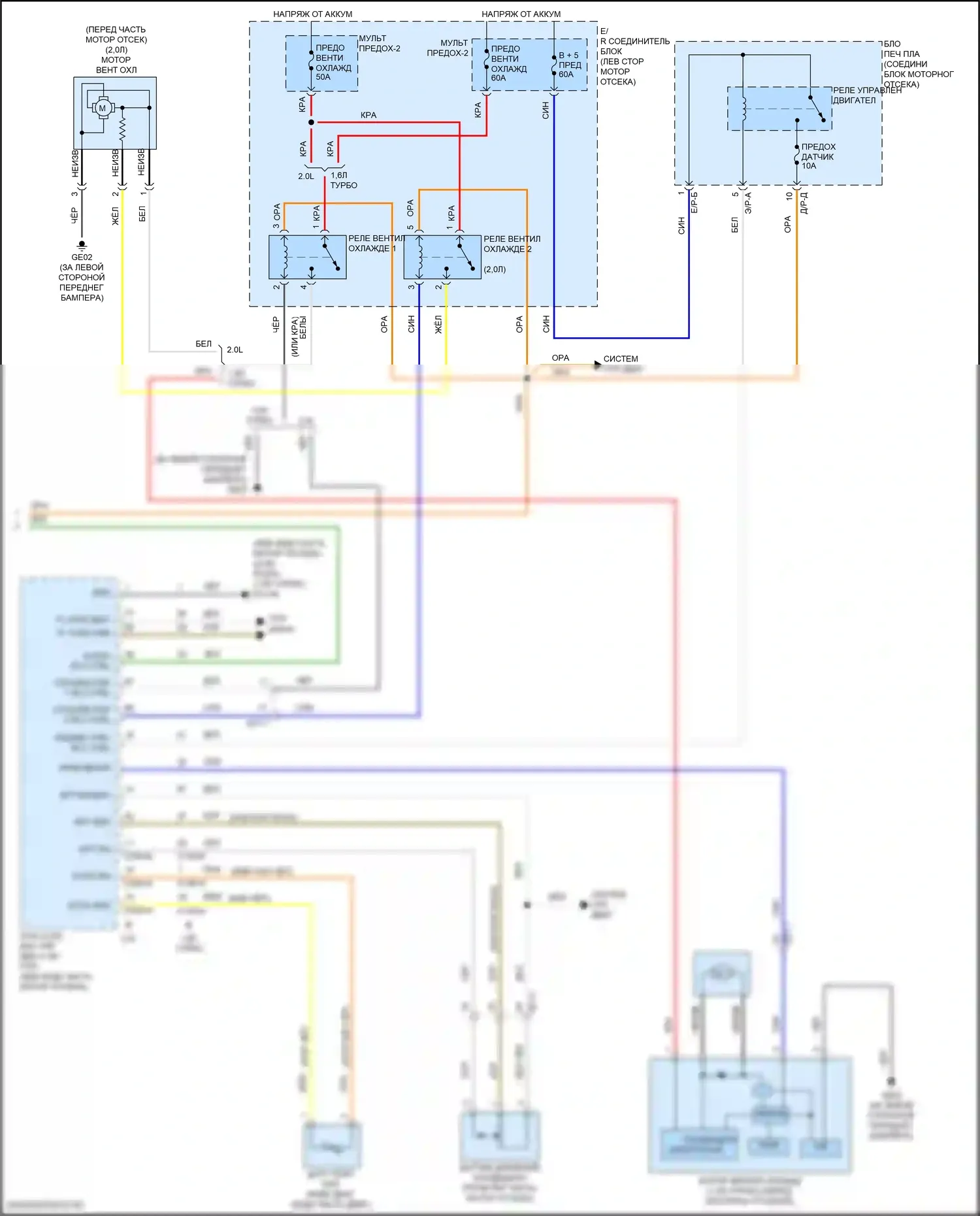 Kona Hyundai I (2017-2021): Электросхема климат контроля (4 из 4) 