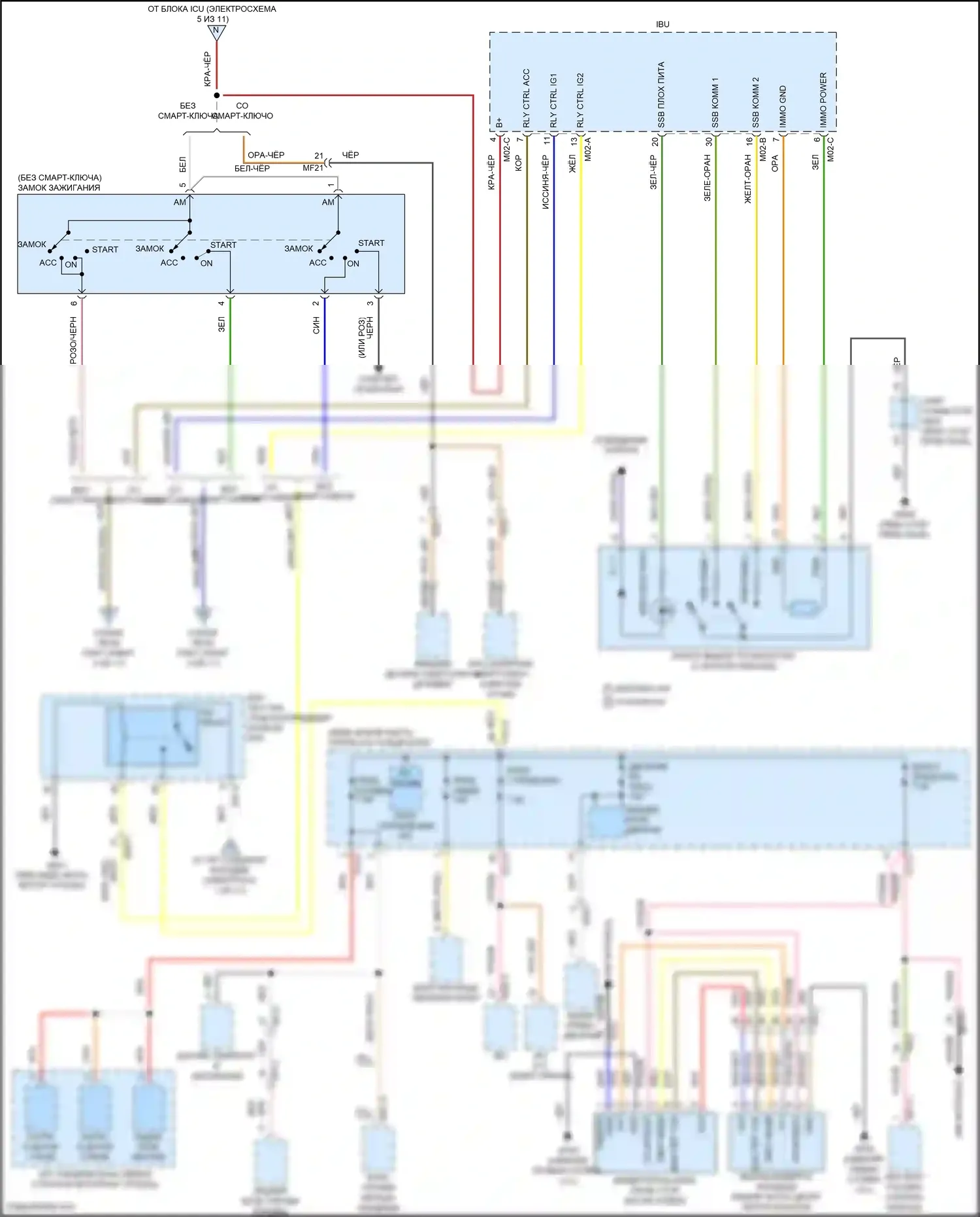 Palisade Hyundai I рестайлинг (2022-2024): Электросхема блока предохранителей реле (4 из 11) 