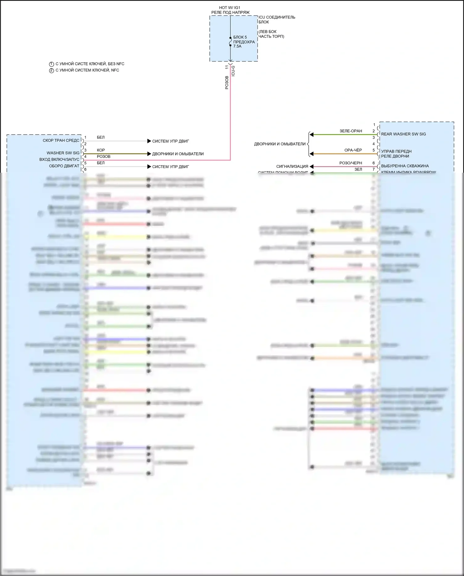 Palisade Hyundai I рестайлинг (2022-2024): Электросхема блока встроенного управления (2 из 2) 