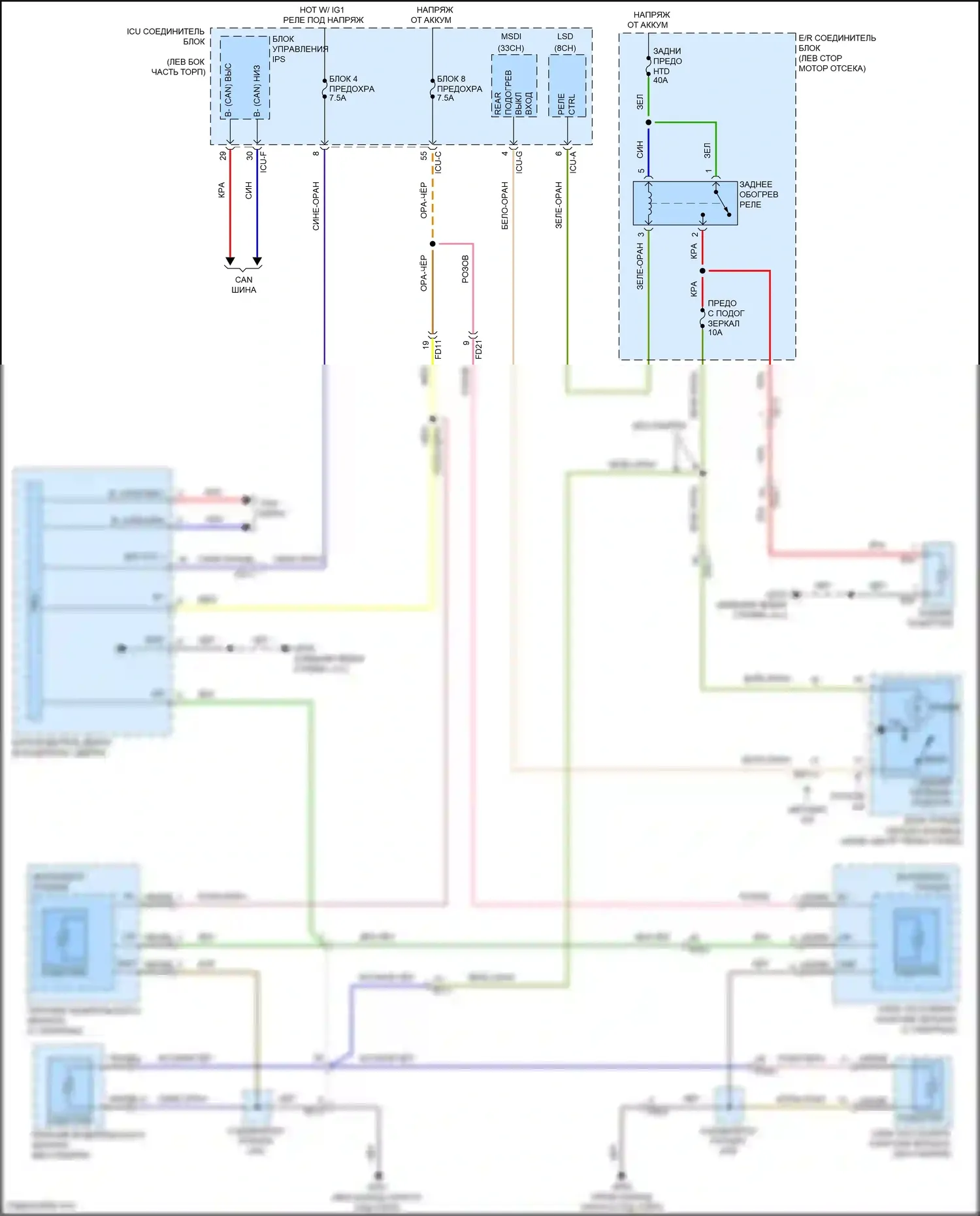 Palisade Hyundai I рестайлинг (2022-2024): Размагничивает монтажную электросхему, без автоматического подогрева 