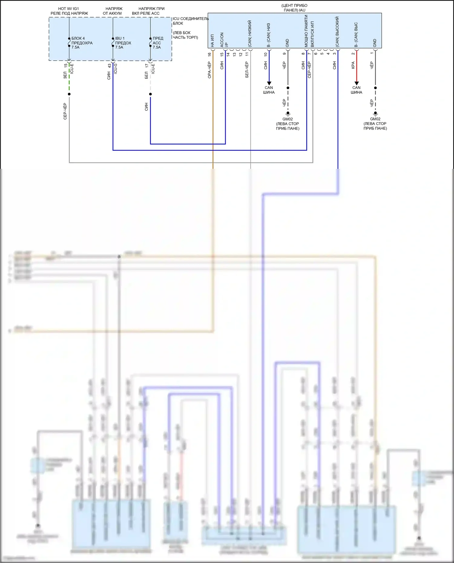 Palisade Hyundai I рестайлинг (2022-2024): Электросхема иммобилайзера, с системой интеллектуальных ключей и nfc (3 из 3) 