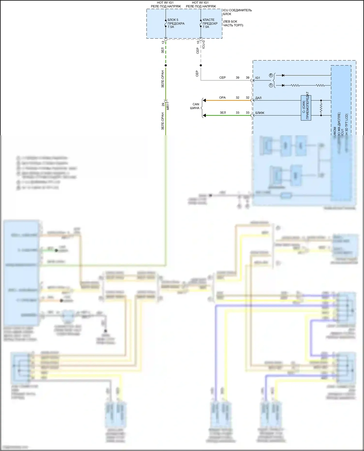 Palisade Hyundai I рестайлинг (2022-2024): Электросхема помощи в удержании полосы движения 