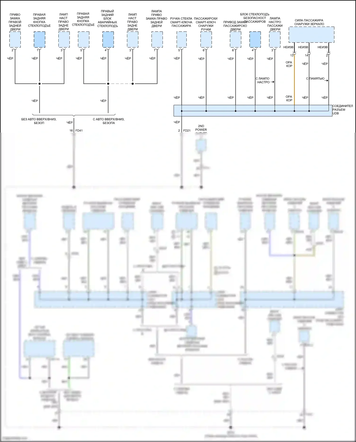 Palisade Hyundai I рестайлинг (2022-2024): Электросхема разводки массы (5 из 8) 