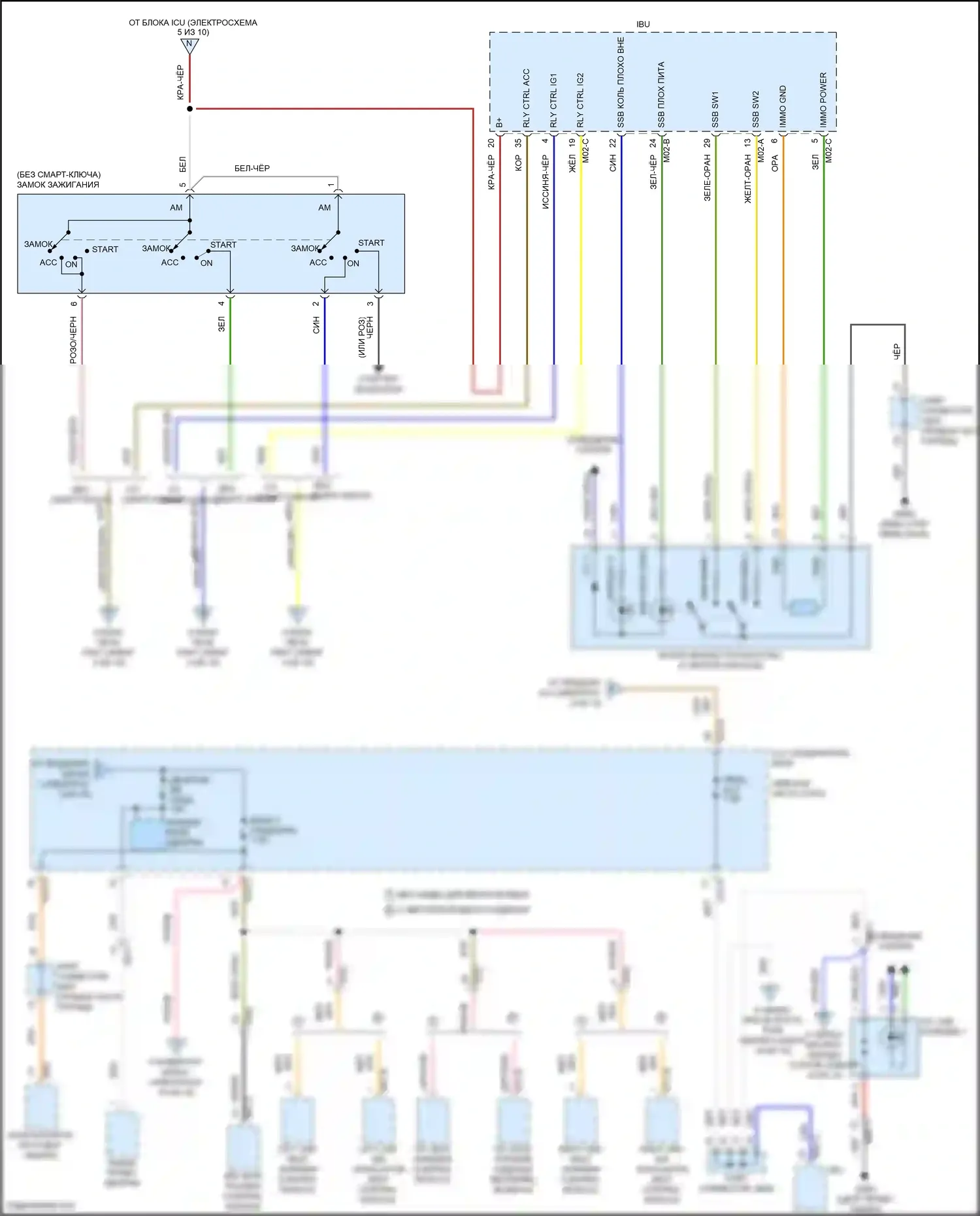 Palisade Hyundai I (2018-2022): Электросхема блока предохранителей реле (4 из 10) 