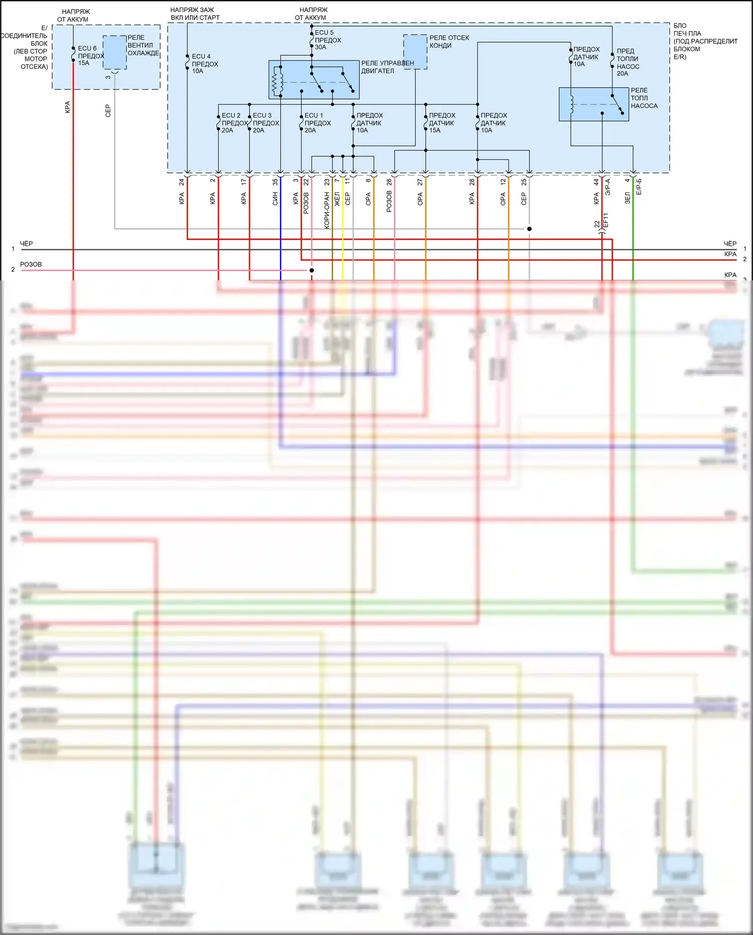 Palisade Hyundai I (2018-2022): Электросхема двигателя 3.8l (6 из 7) 