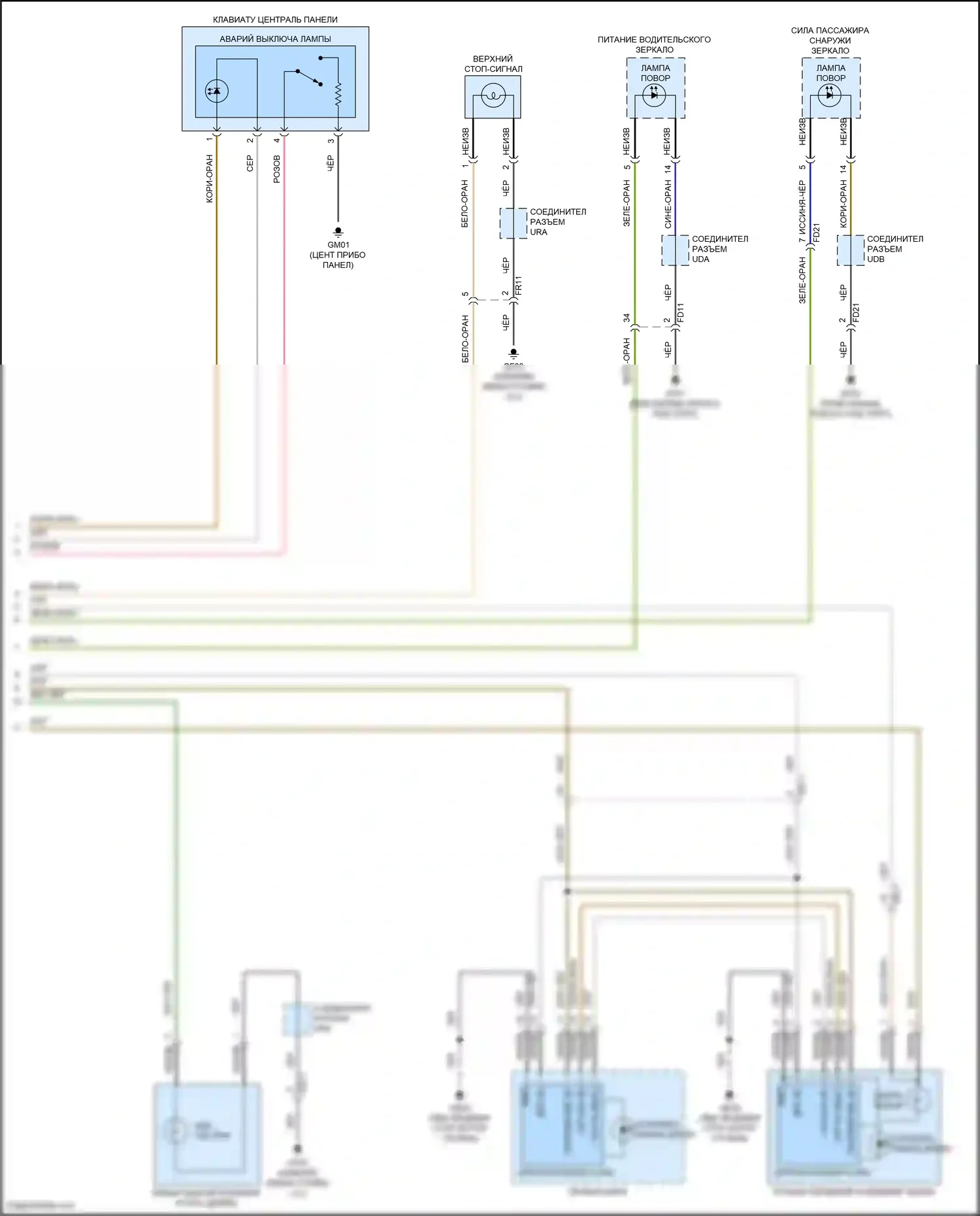 Palisade Hyundai I (2018-2022): Электросхема фар и фонарей (4 из 4) 