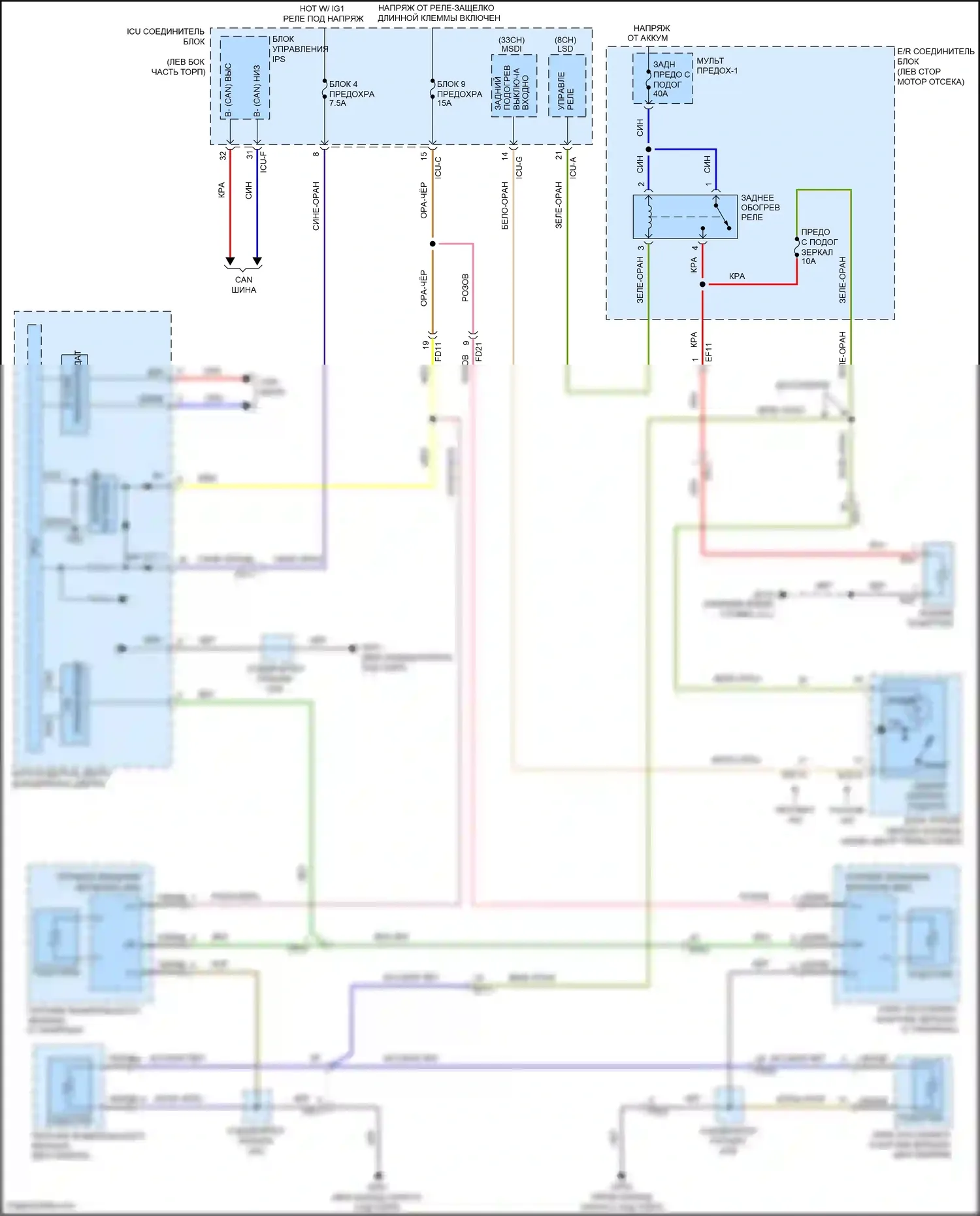 Palisade Hyundai I (2018-2022): Размагничивает монтажную электросхему, без автоматического подогрева 