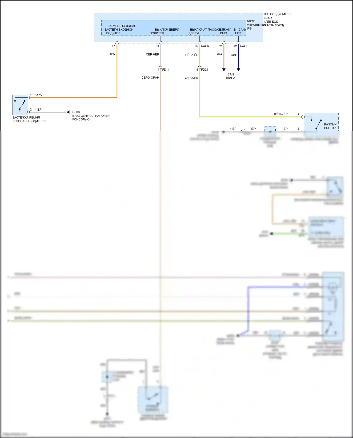 Palisade Hyundai I (2018-2022): Электросхема звонка (2 из 2) 