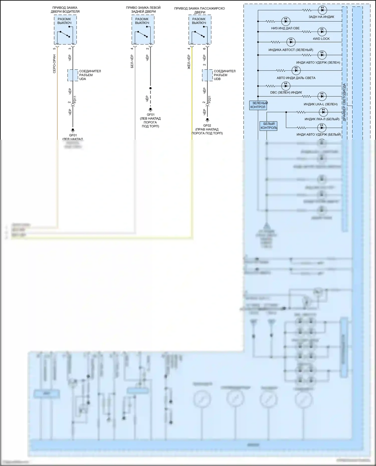 Palisade Hyundai I (2018-2022): Электросхема приборной панели (3 из 3) 