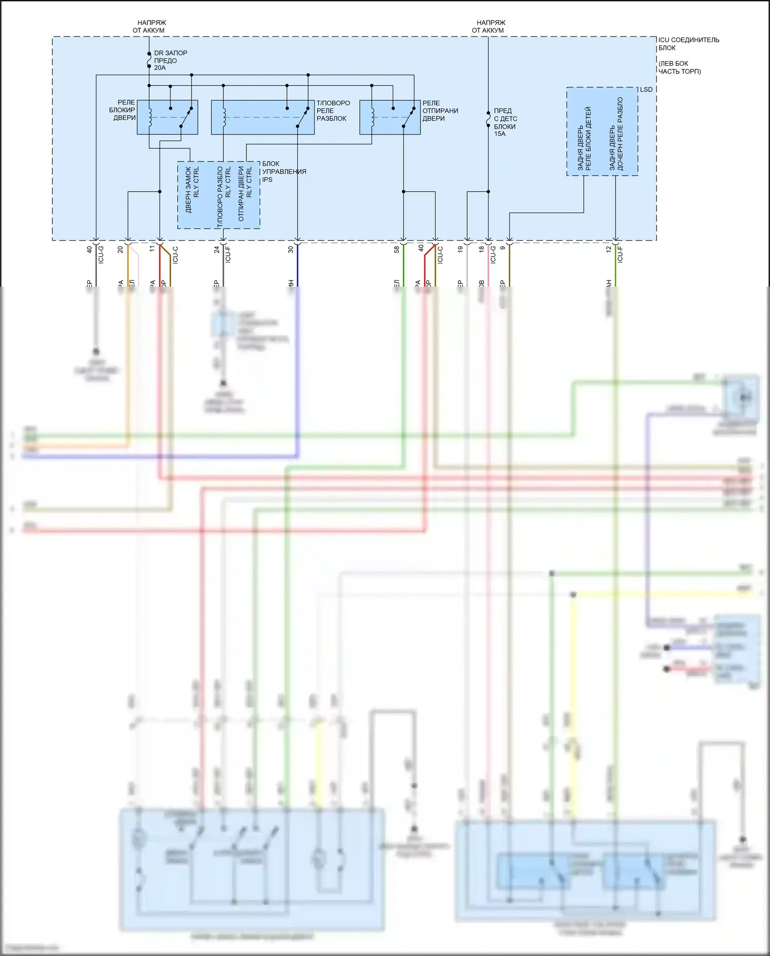 Palisade Hyundai I (2018-2022): Электросхема защиты от взлома (2 из 3) 