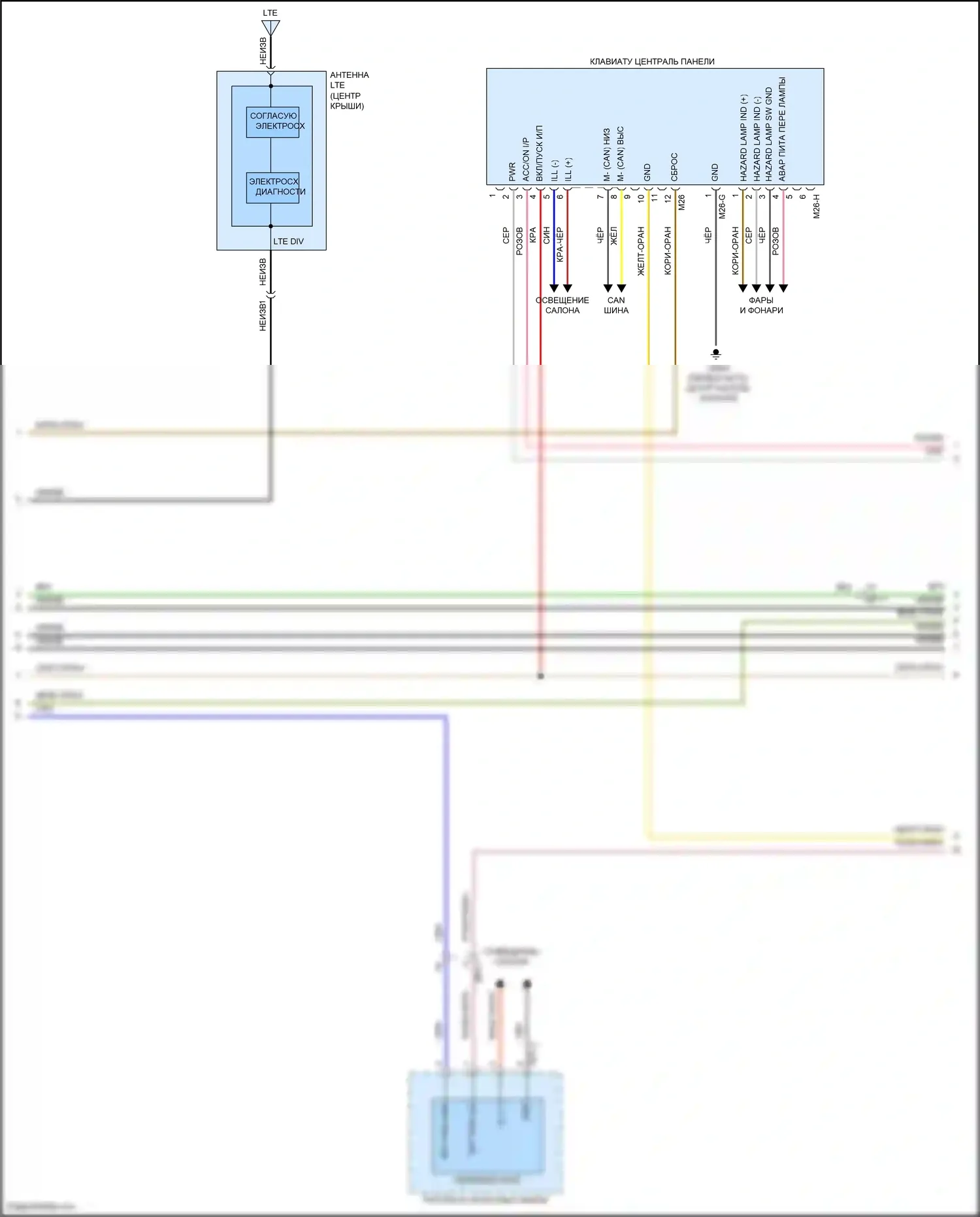 Palisade Hyundai I (2018-2022): Электросхема навигации, без усилителя (3 из 4) 