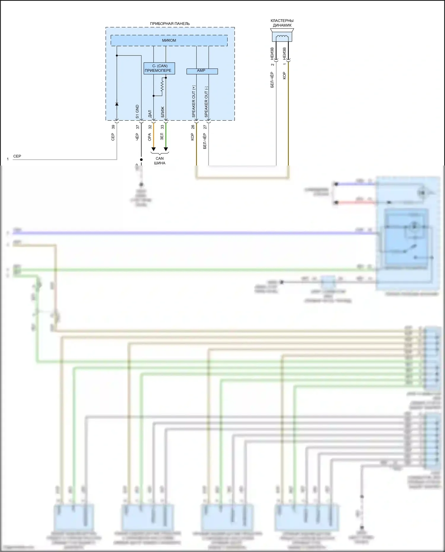 Palisade Hyundai I (2018-2022): Электросхема парктроника (2 из 2) 