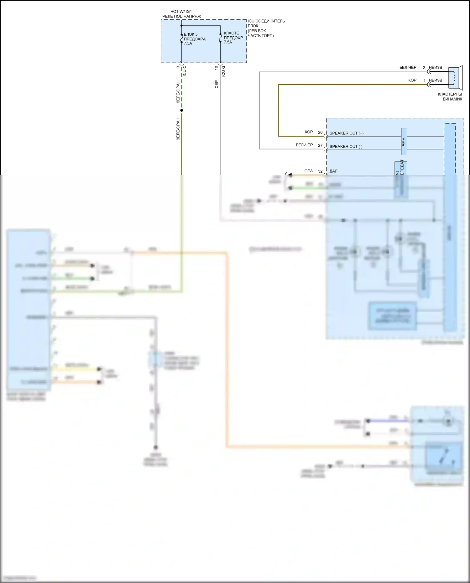 Palisade Hyundai I (2018-2022): Электросхема помощи в удержании полосы движения 