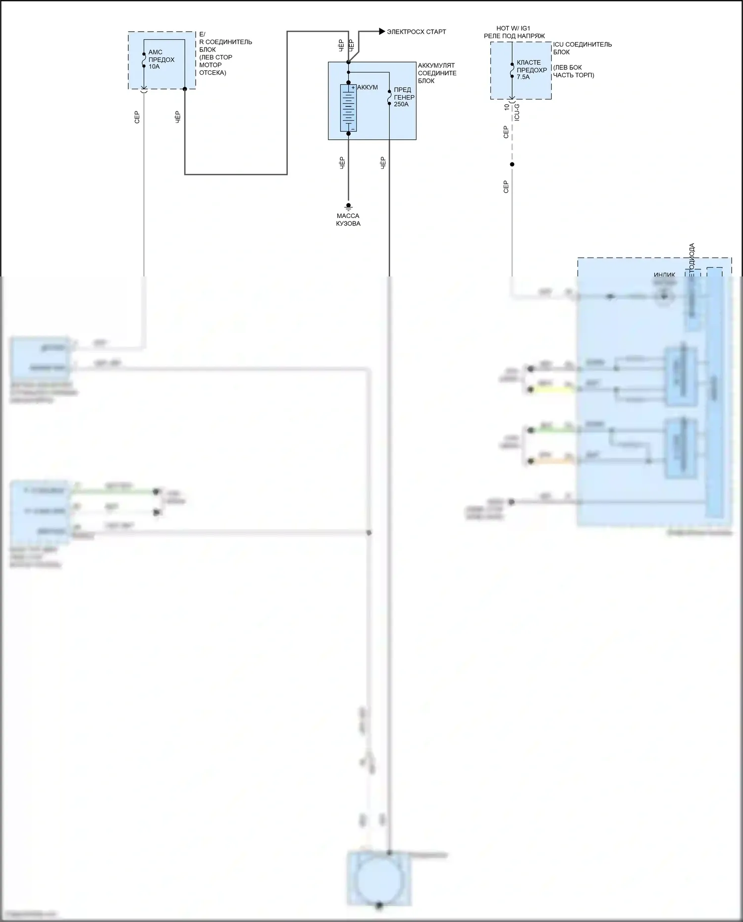 Palisade Hyundai I (2018-2022): Электросхема генератора 