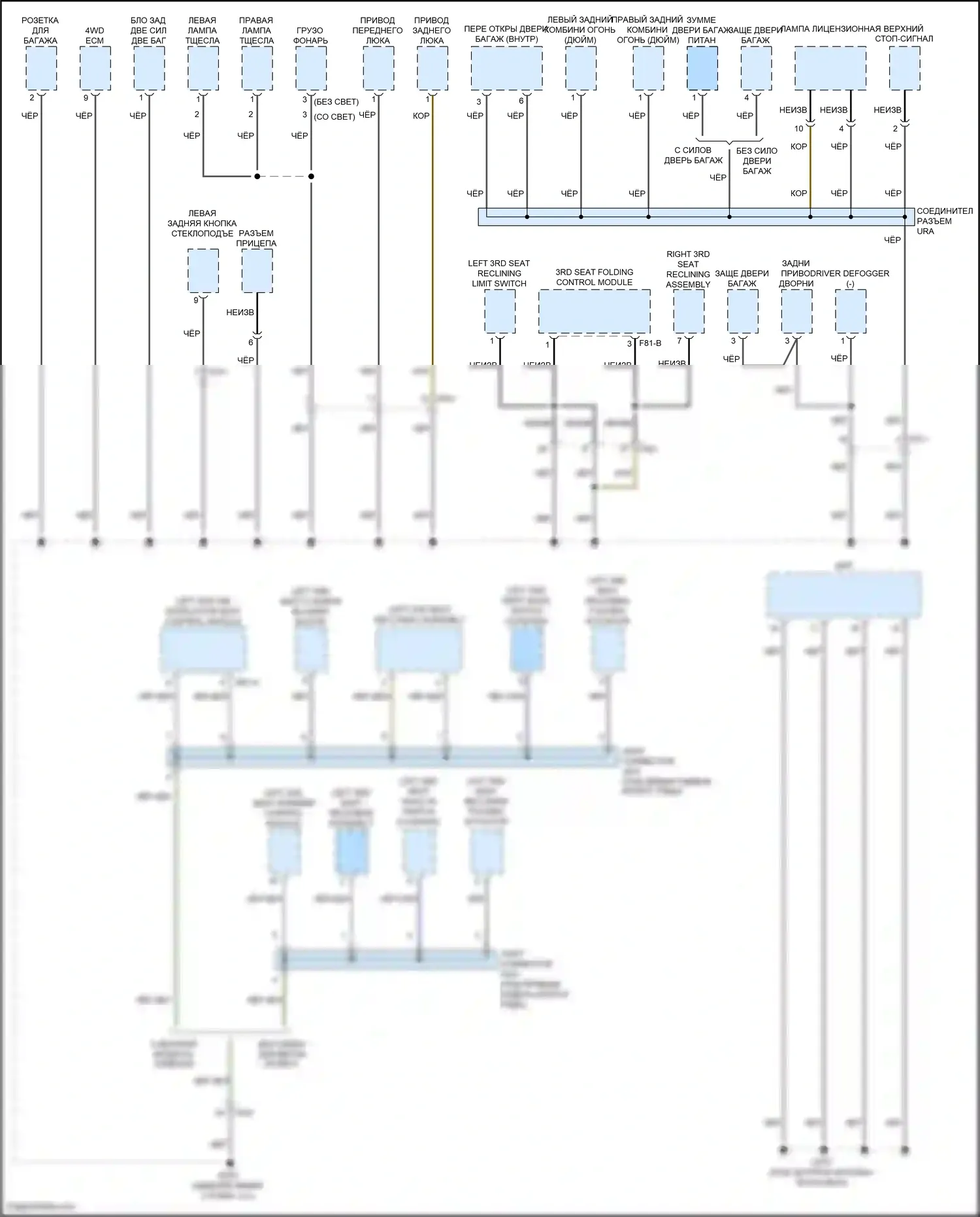 Palisade Hyundai I (2018-2022): Электросхема разводки массы (6 из 7) 