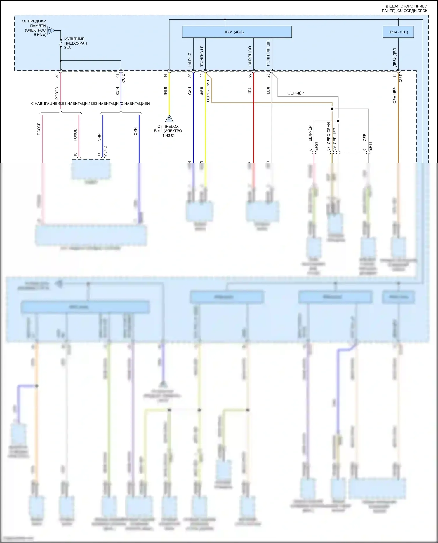 Santa Cruz Hyundai I (2021-2024): Электросхема блока предохранителей реле (6 из 8) 