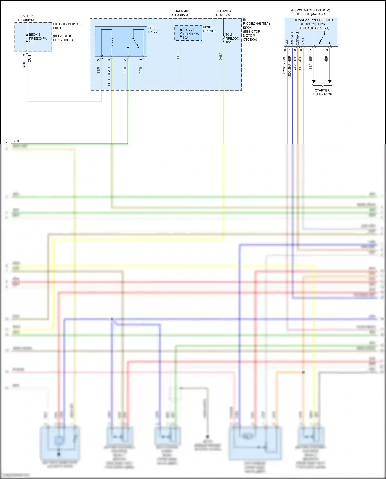 Santa Cruz Hyundai I (2021-2024): Электросхема двигателя 2.5l (2 из 8) 