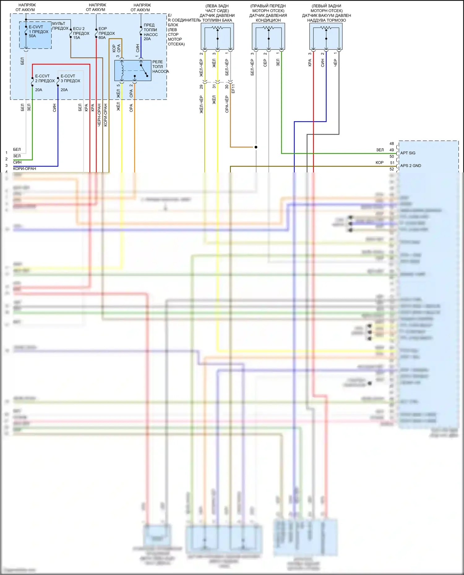 Santa Cruz Hyundai I (2021-2024): Электросхема двигателя 2.5л турбо (6 из 6) 