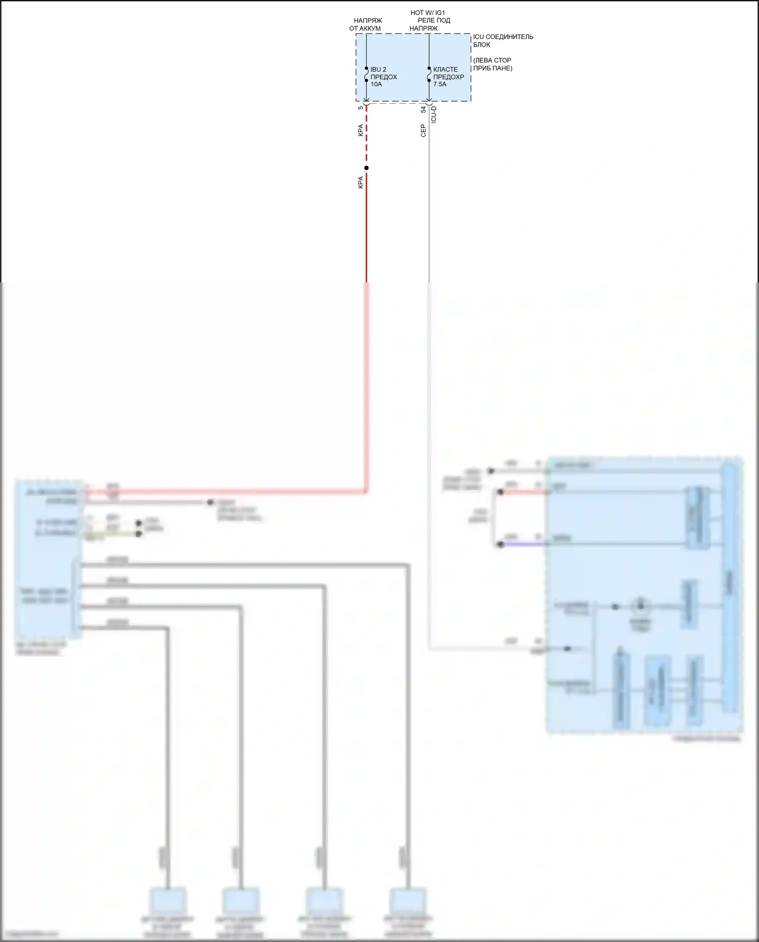 Santa Cruz Hyundai I (2021-2024): Электросхема контроля давления в шинах 