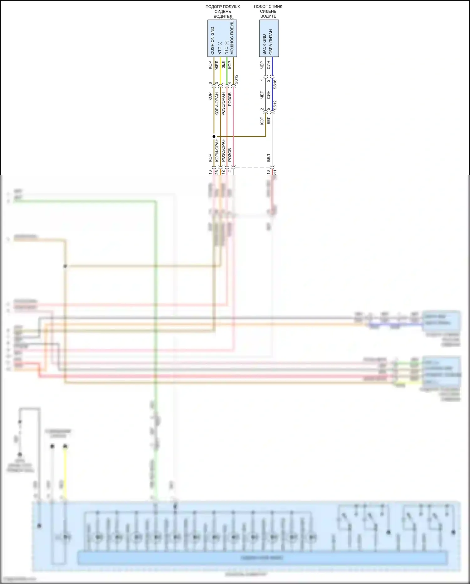 Santa Cruz Hyundai I (2021-2024): Электросхема вентиляции сиденья (2 из 2) 