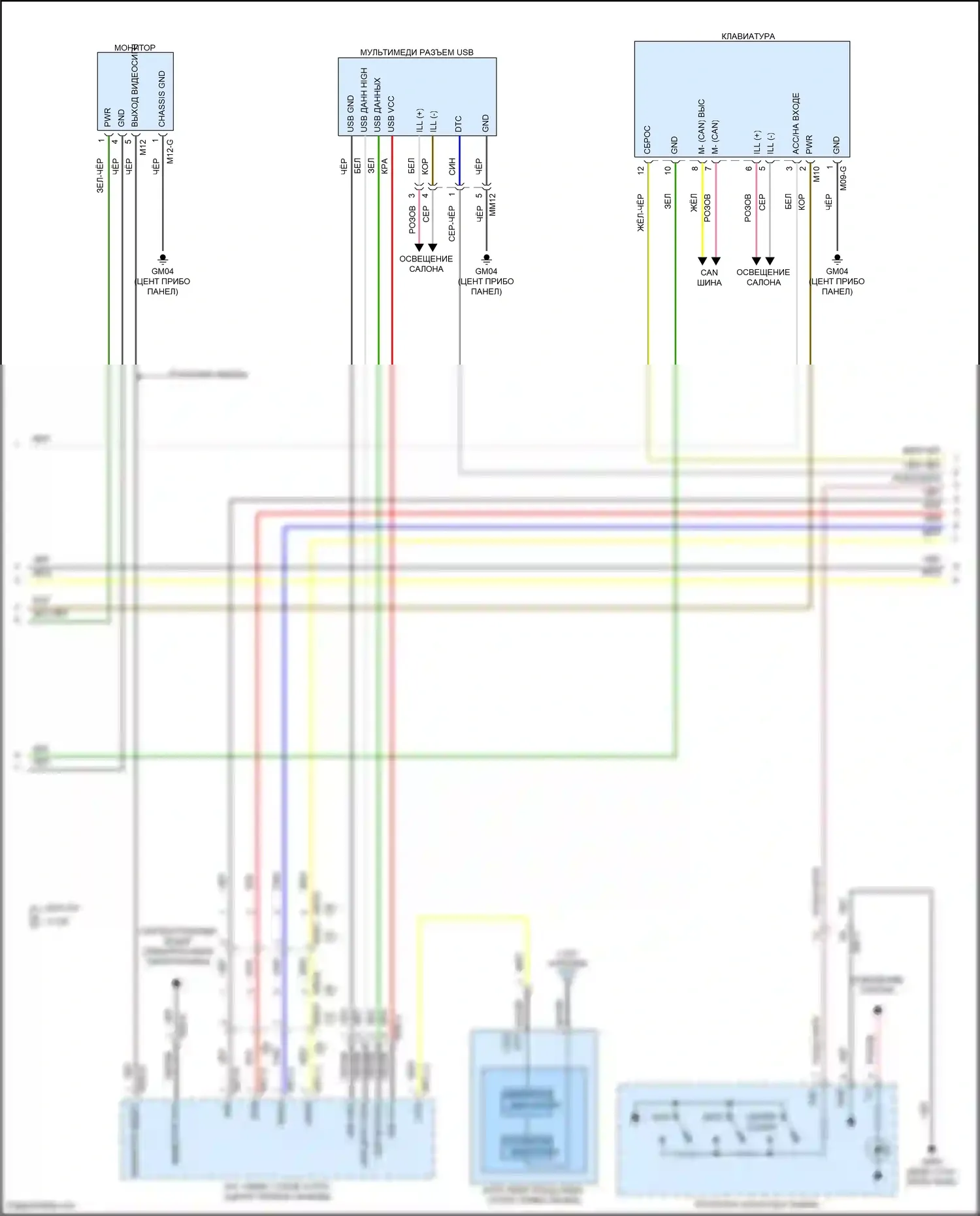 Santa Cruz Hyundai I (2021-2024): Электросхема навигации, без усилителя (2 из 4) 