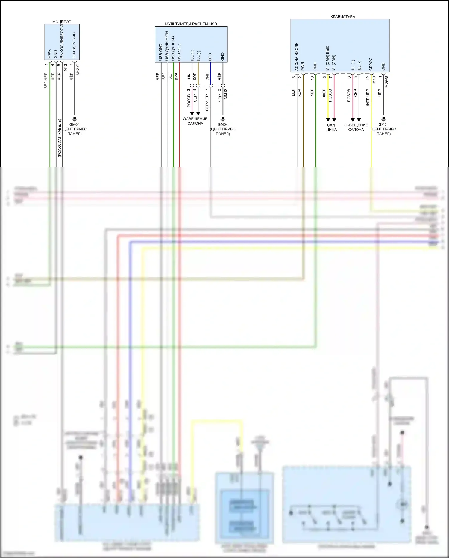 Santa Cruz Hyundai I (2021-2024): Электросхема навигации, с усилителем (2 из 5) 