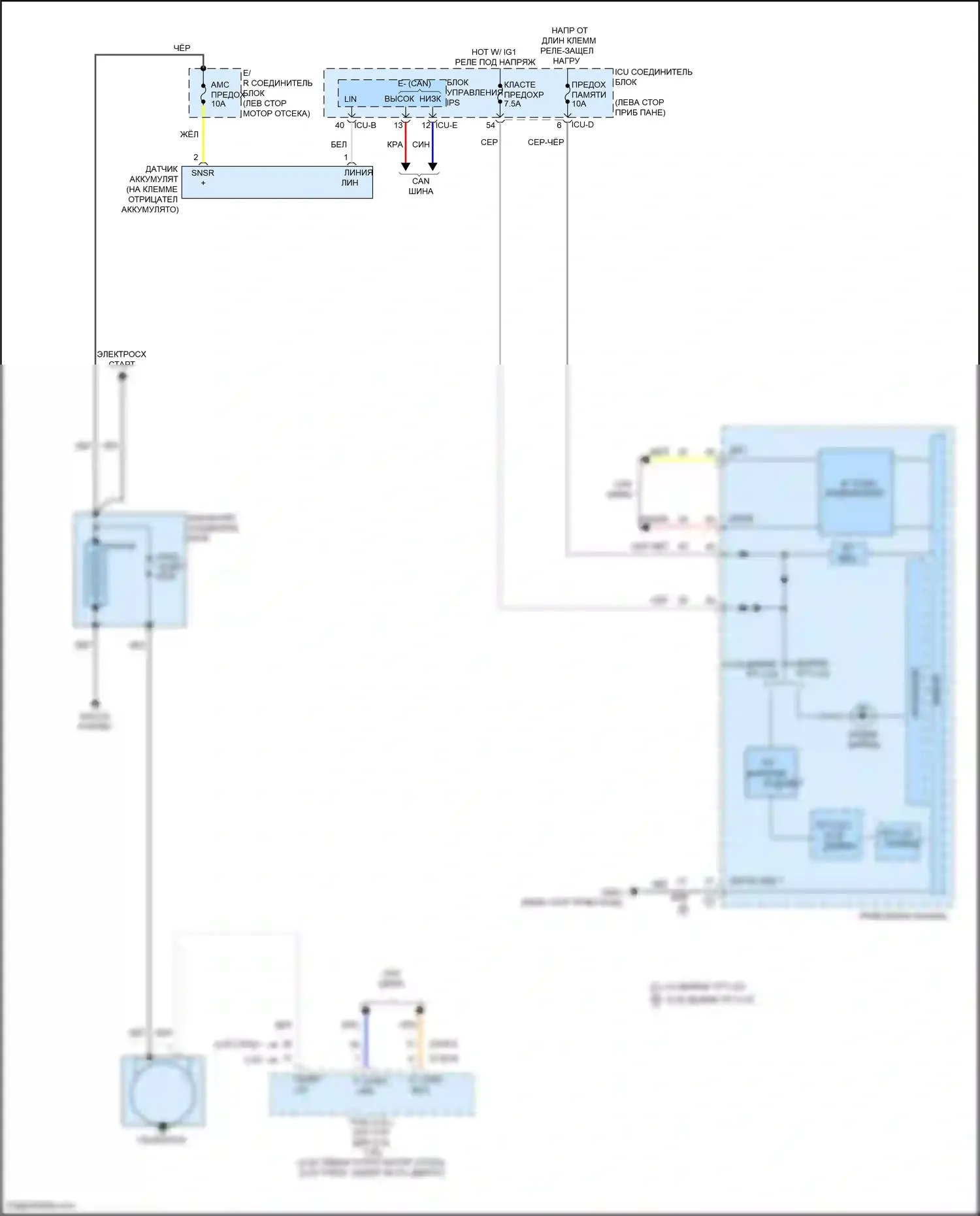 Santa Cruz Hyundai I (2021-2024): Электросхема генератора 