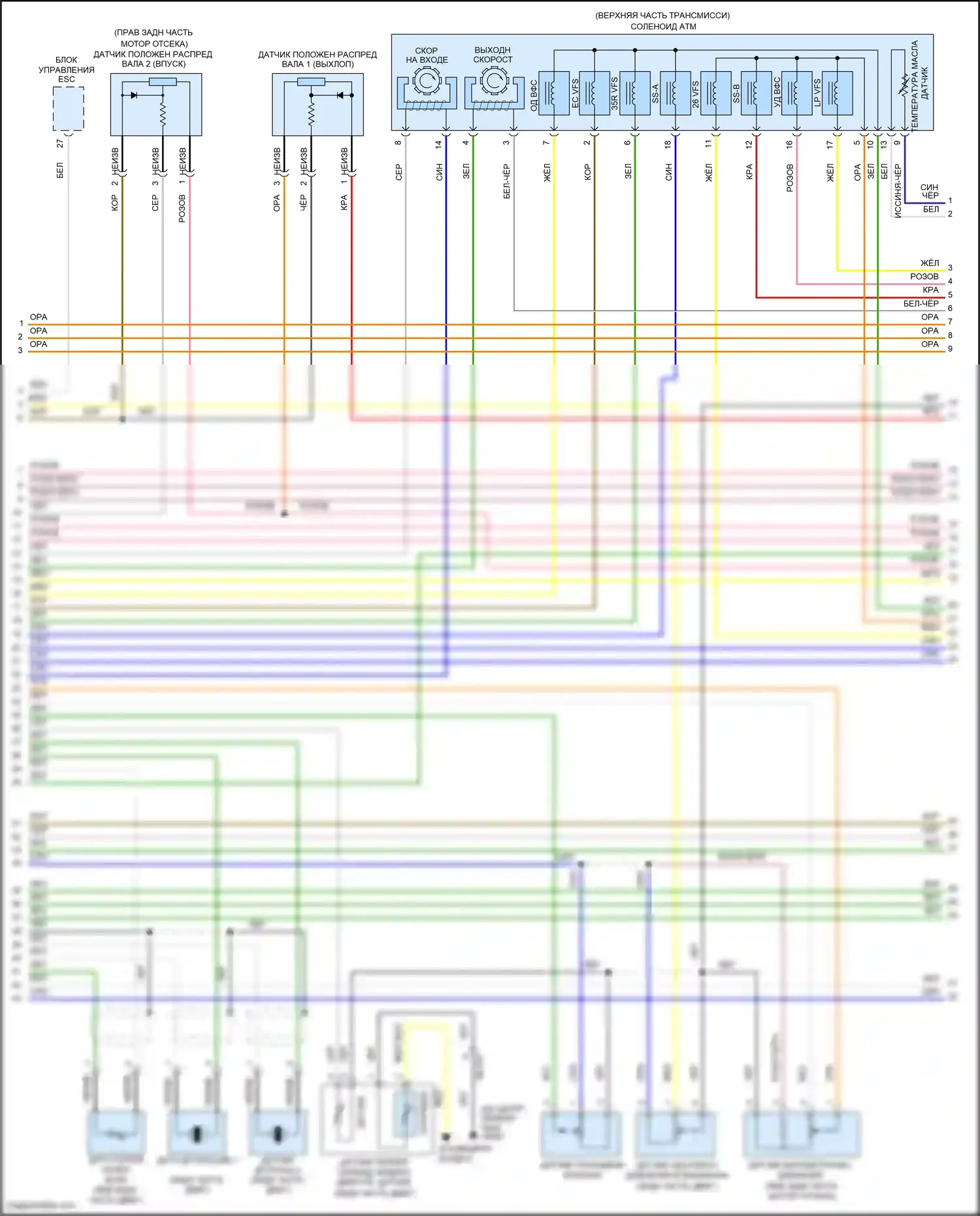Santa Fe Hyundai II рестайлинг (2010-2012): Электросхема двигателя 3.5l (4 из 5) 