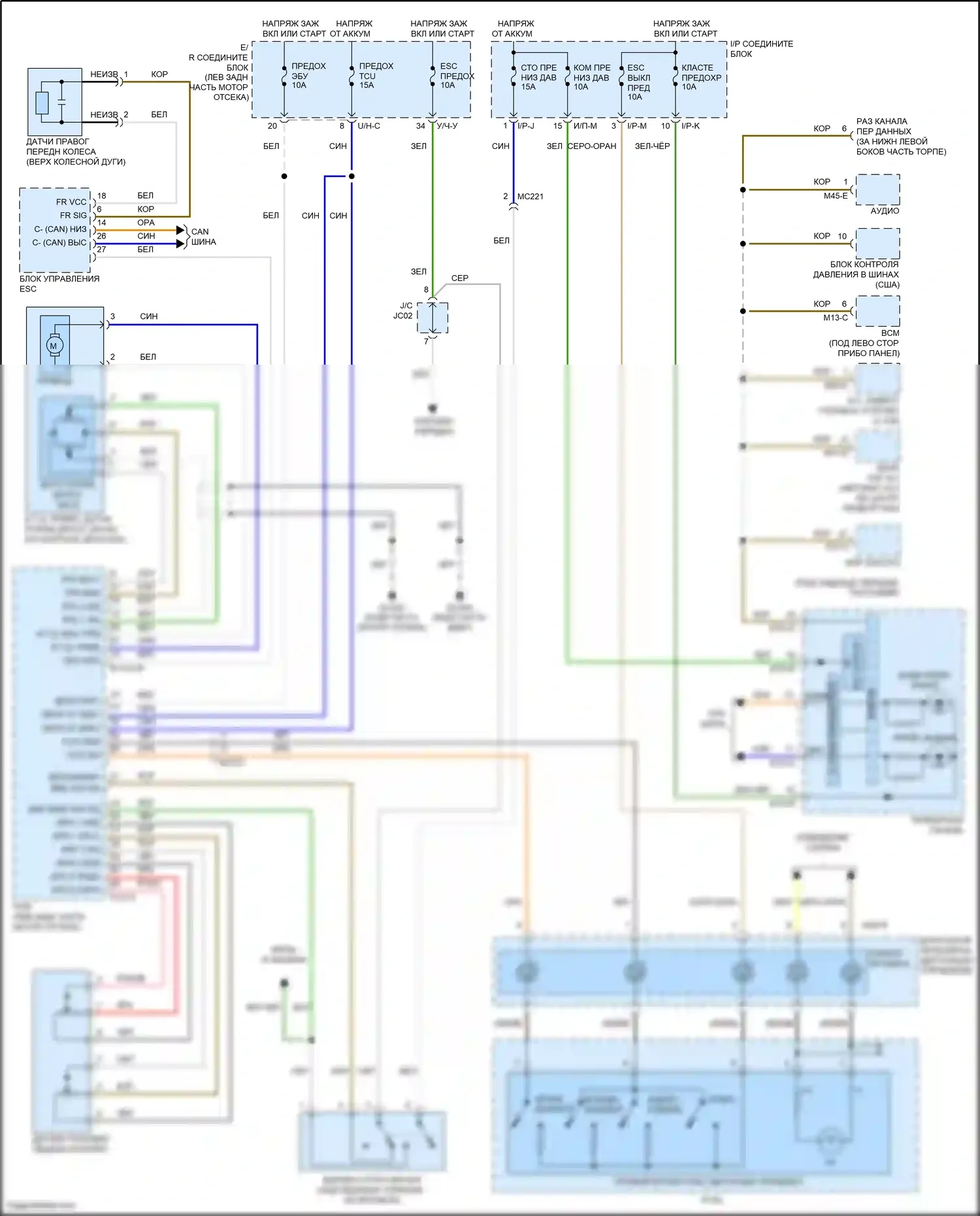 Santa Fe Hyundai II рестайлинг (2010-2012): 3.5l, электросхема круиз-контроля 