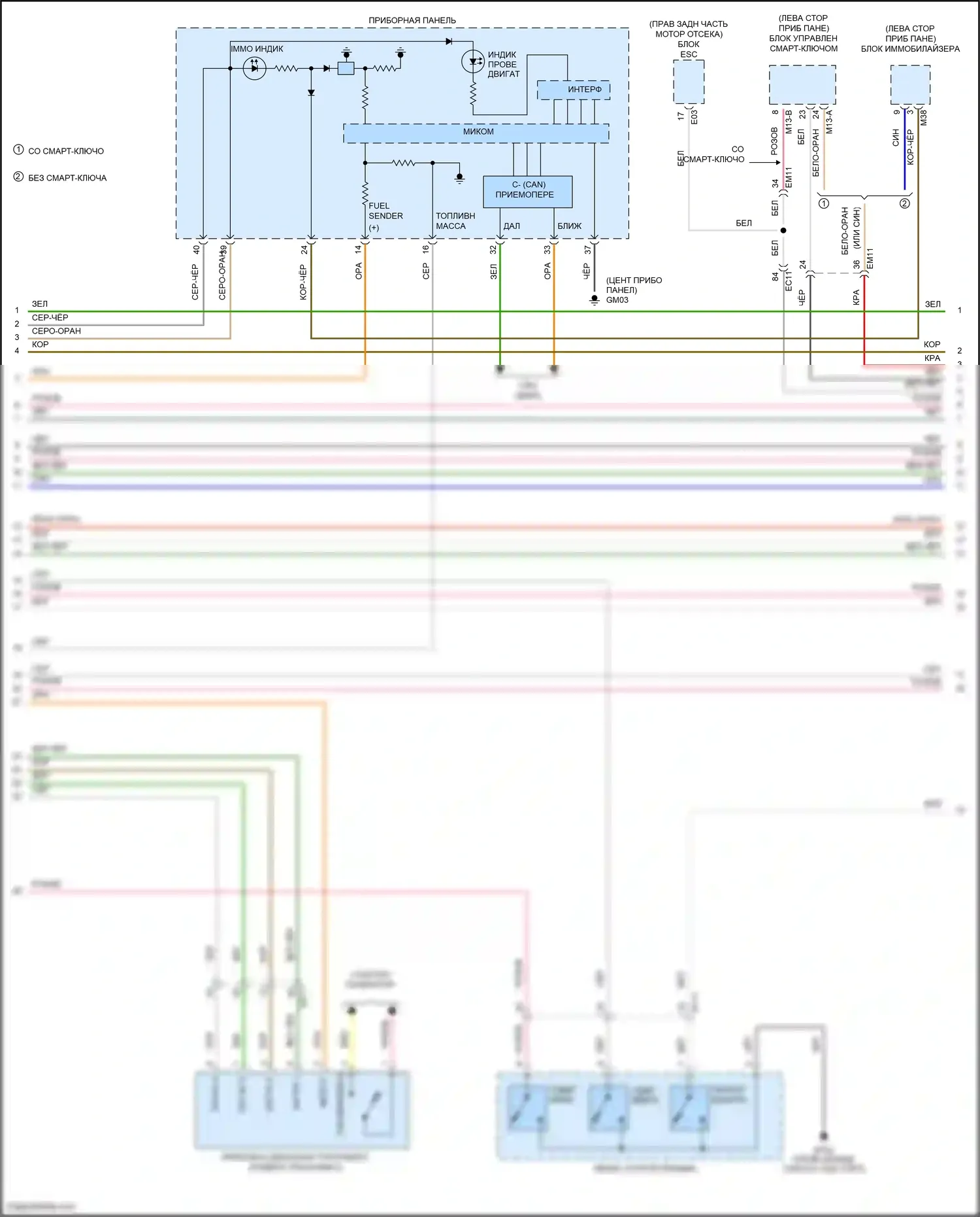 Santa Fe Hyundai III рестайлинг (2015-2018): Электросхема двигателя 3.3l (2 из 9) 