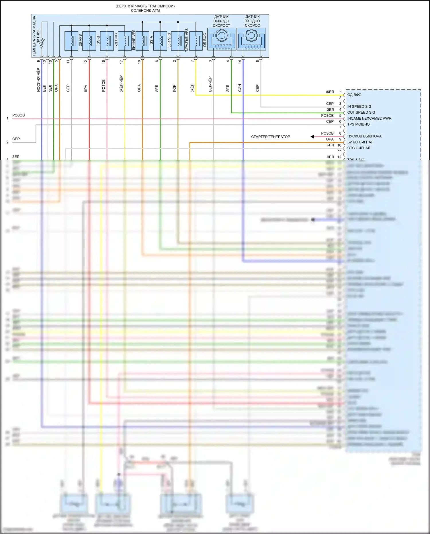 Santa Fe Hyundai III рестайлинг (2015-2018): Электросхема двигателя 3.3l (9 из 9) 