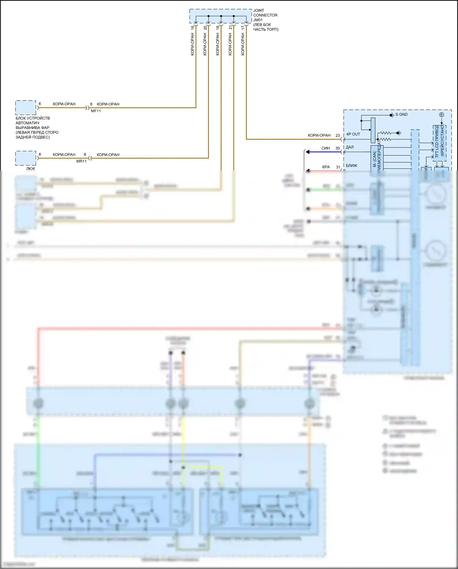 Santa Fe Hyundai III рестайлинг (2015-2018): Электросхема круиз-контроля (2 из 2) 