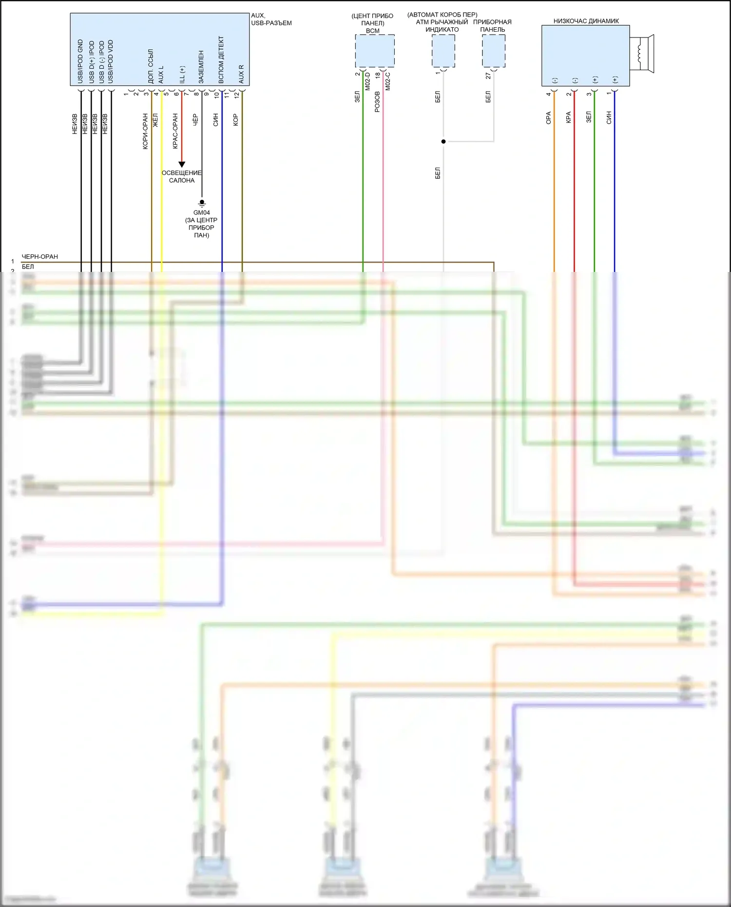 Santa Fe Hyundai III (2012-2016): Электросхема навигации (2 из 3) 