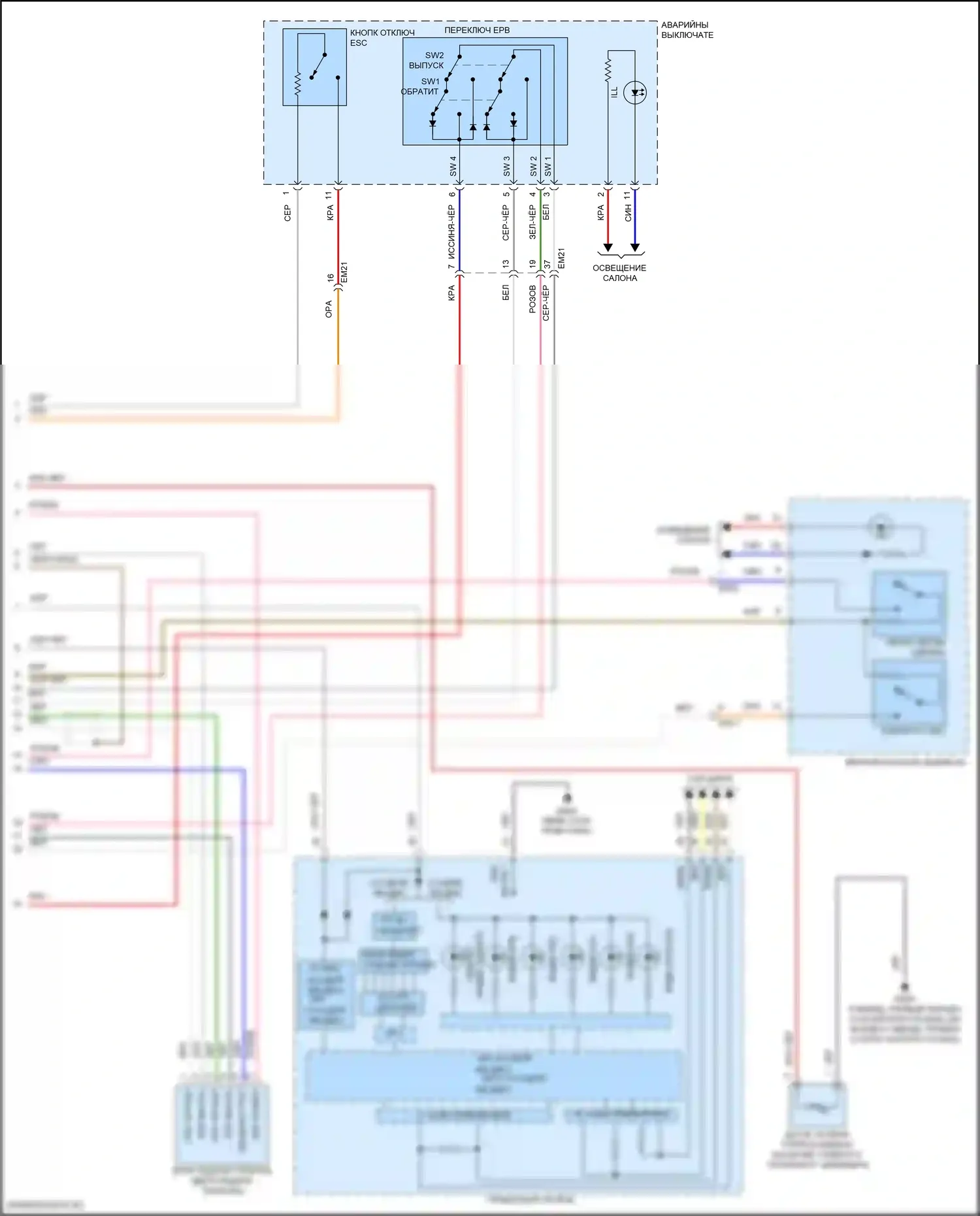 Santa Fe Hyundai IV рестайлинг (2020-2024): Антиблокировочная система abs электросхема, гибридная (3 из 3) 