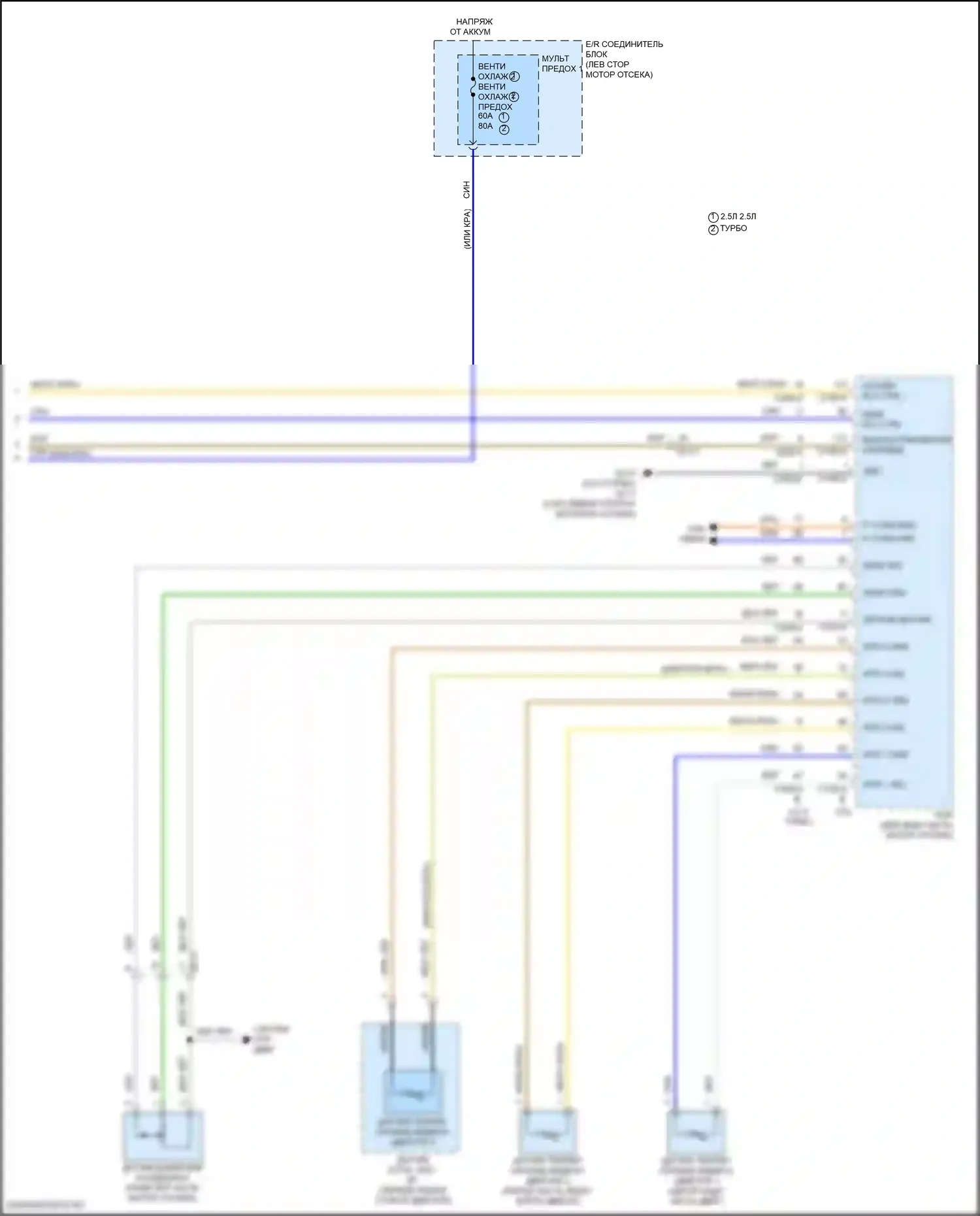 Santa Fe Hyundai IV рестайлинг (2020-2024): Электросхема климат контроля, кроме гибридного (5 из 5) 