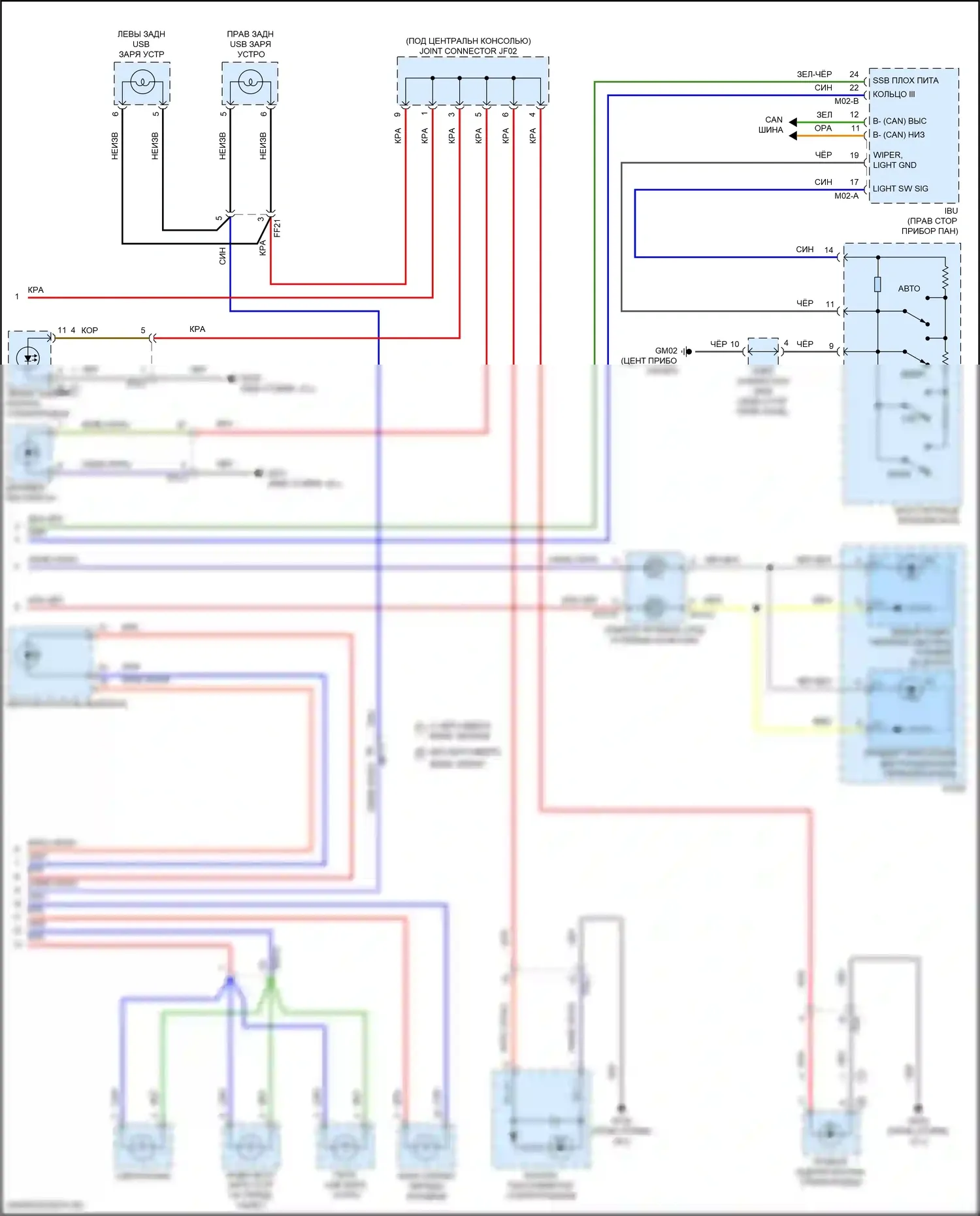 Santa Fe Hyundai IV рестайлинг (2020-2024): Электросхема освещения приборов, гибридная (3 из 3) 