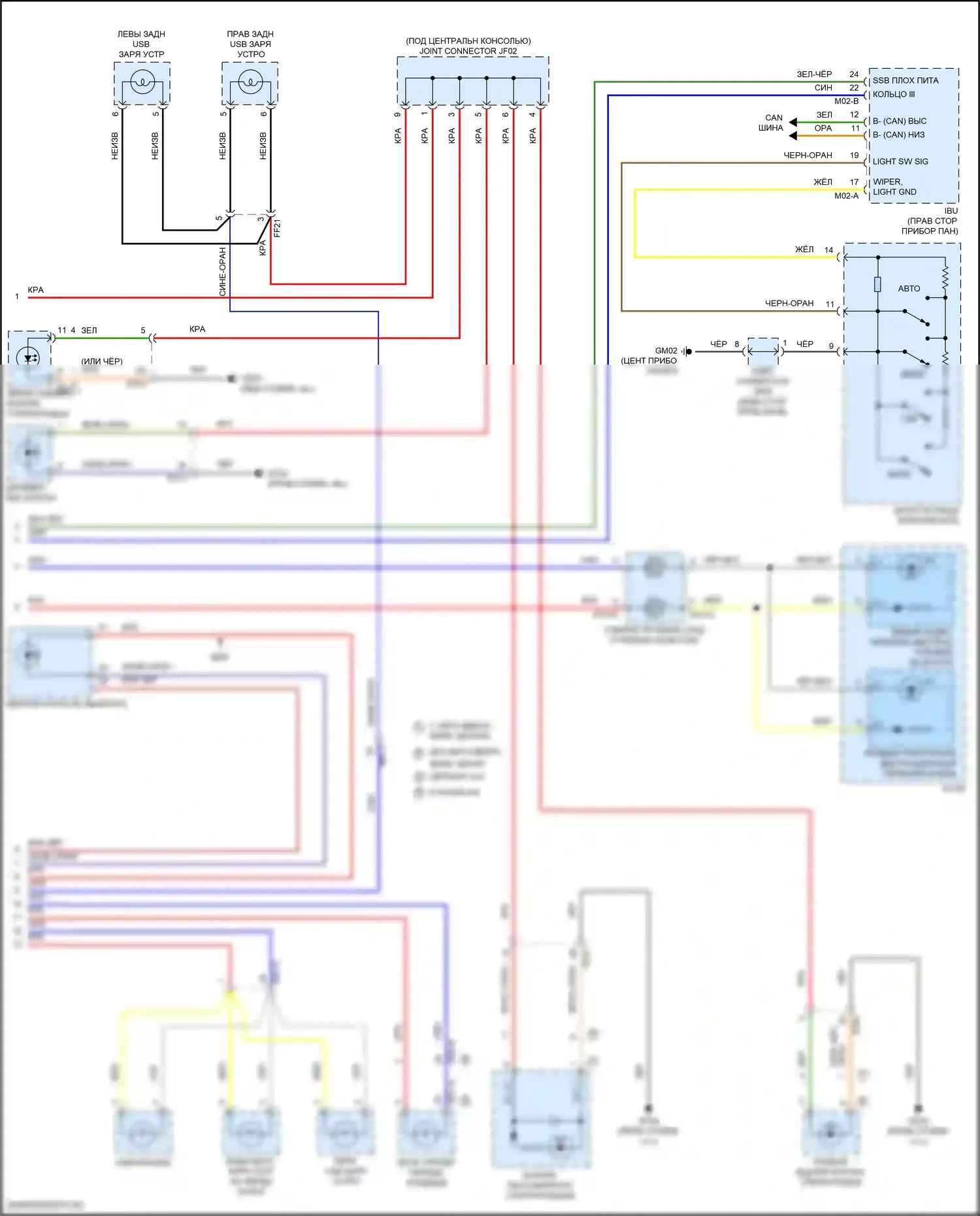 Santa Fe Hyundai IV рестайлинг (2020-2024): Электросхема подсветки приборов, кроме гибридной (3 из 3) 