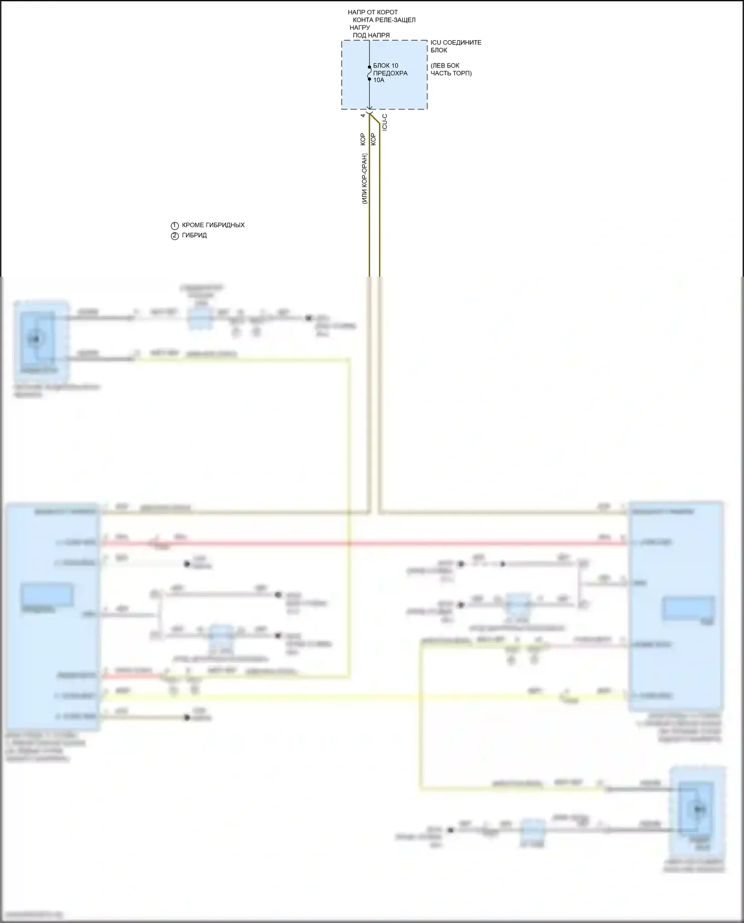Santa Fe Hyundai IV рестайлинг (2020-2024): Электросхема информационной системы в слепой зоне 