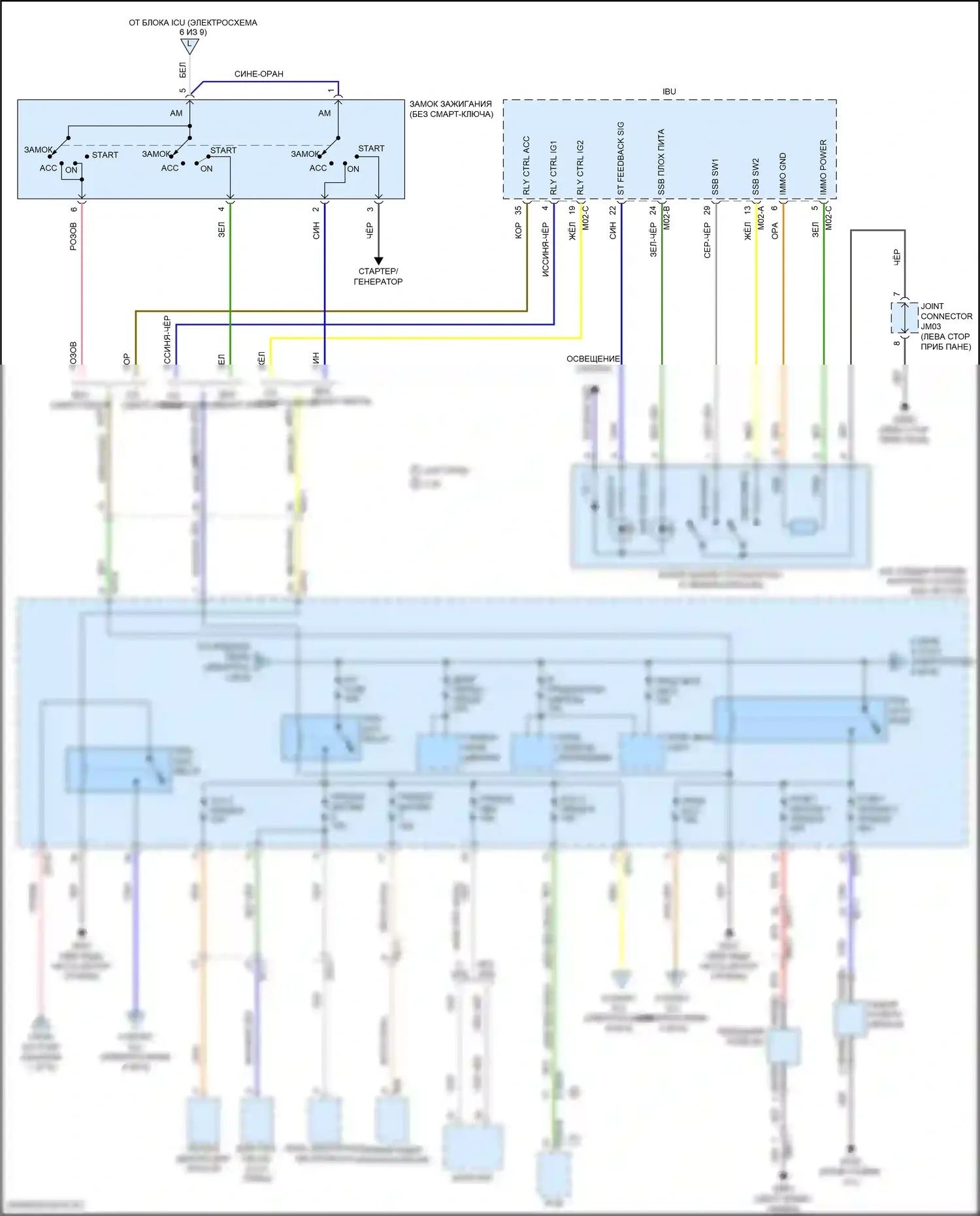 Santa Fe Hyundai IV (2018-2021): Электросхема блока предохранителей реле (2 из 9) 