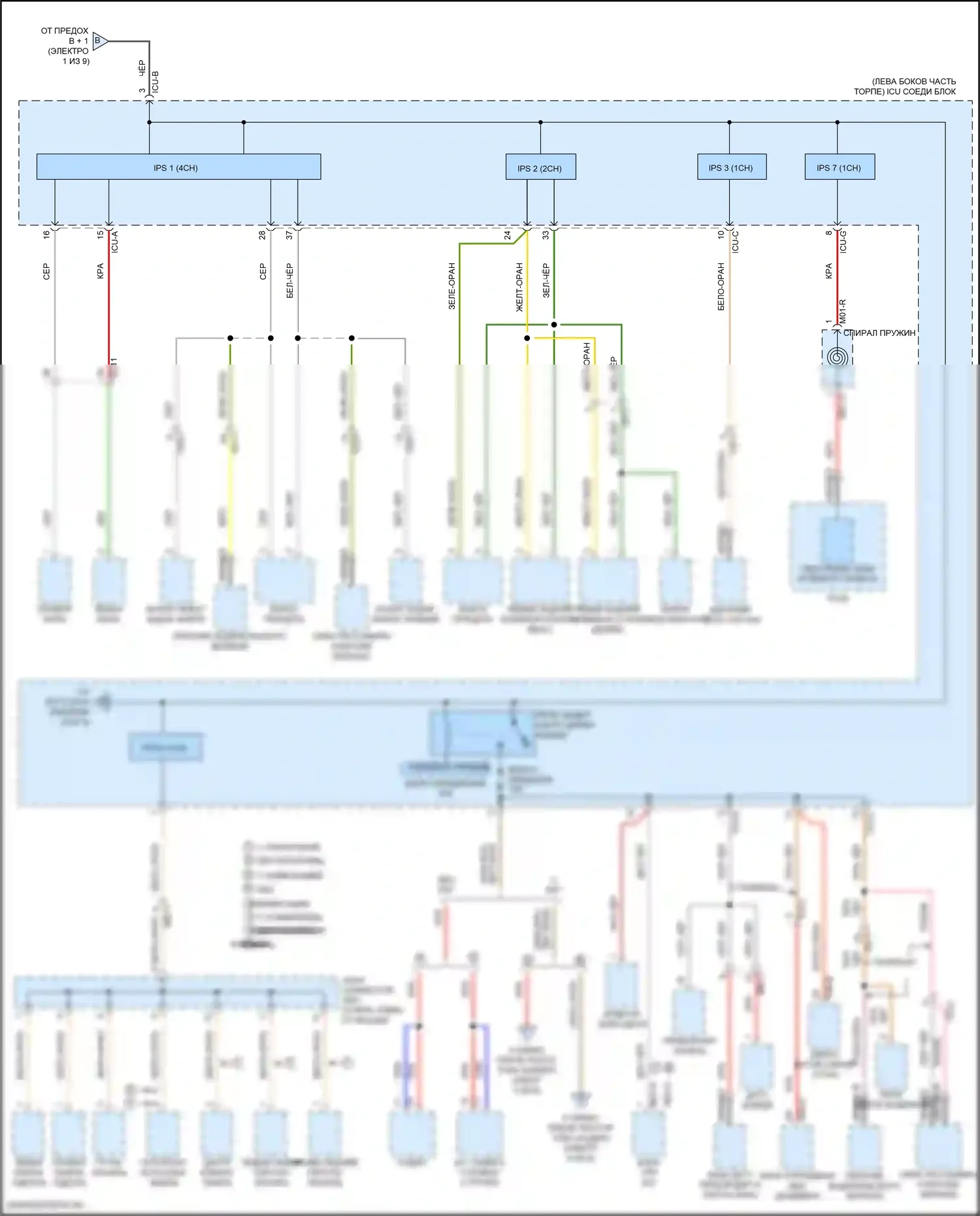Santa Fe Hyundai IV (2018-2021): Электросхема блока предохранителей реле (7 из 9) 