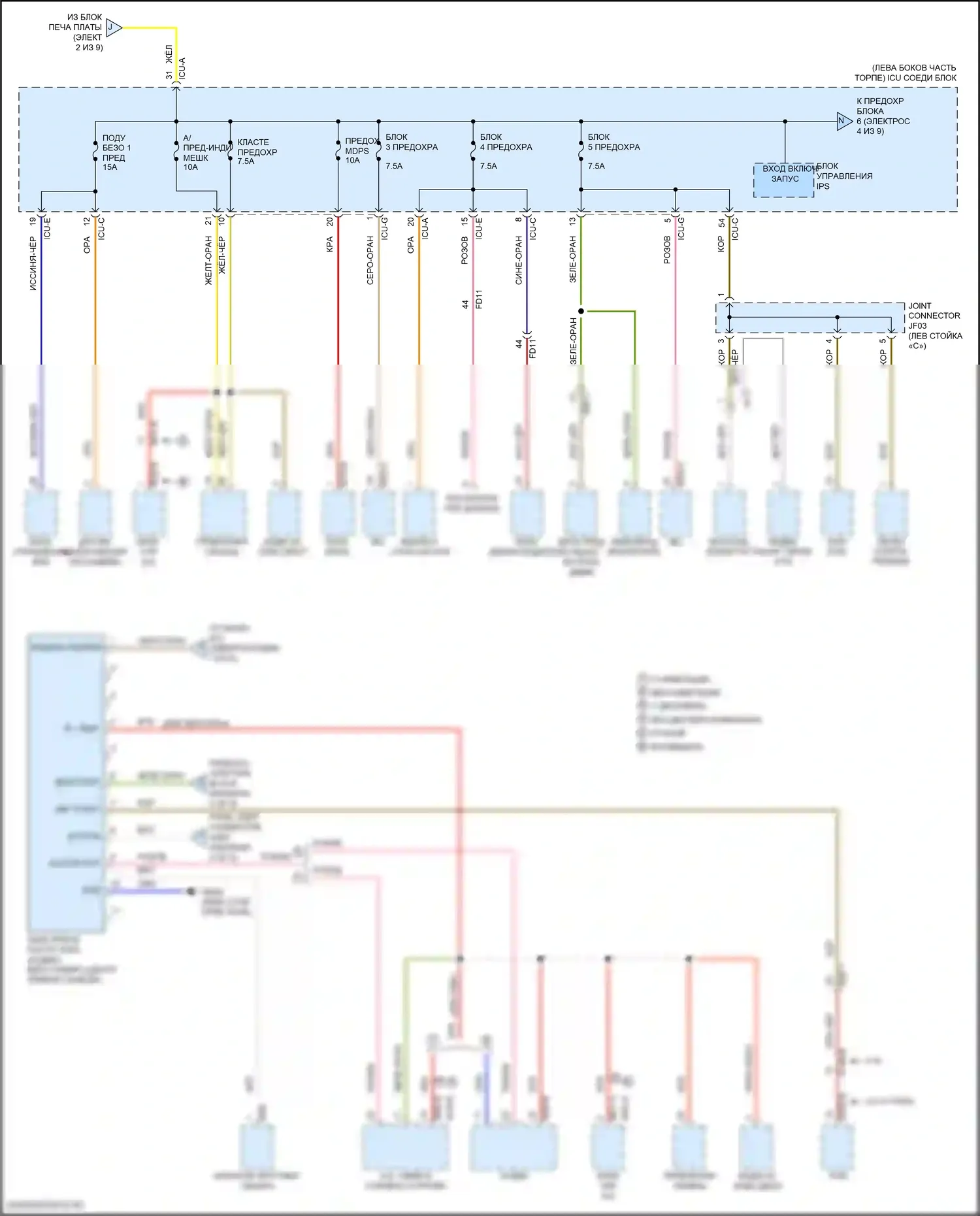 Santa Fe Hyundai IV (2018-2021): Электросхема блока предохранителей реле (9 из 9) 
