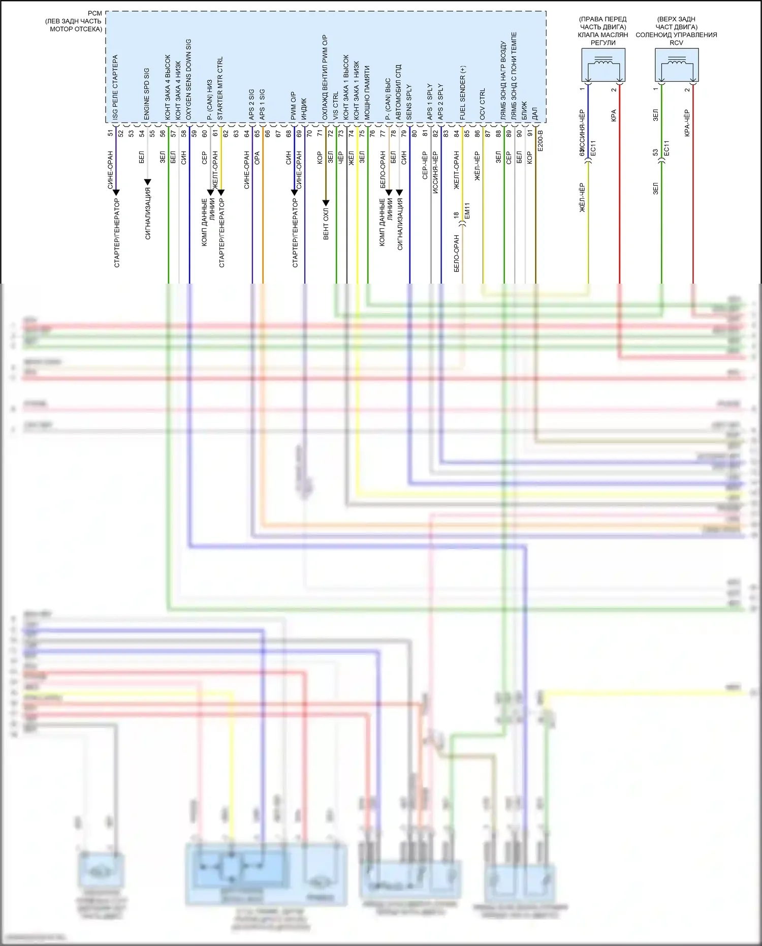 Santa Fe Hyundai IV (2018-2021): Электросхема двигателя 2.0л турбо (4 из 6) 