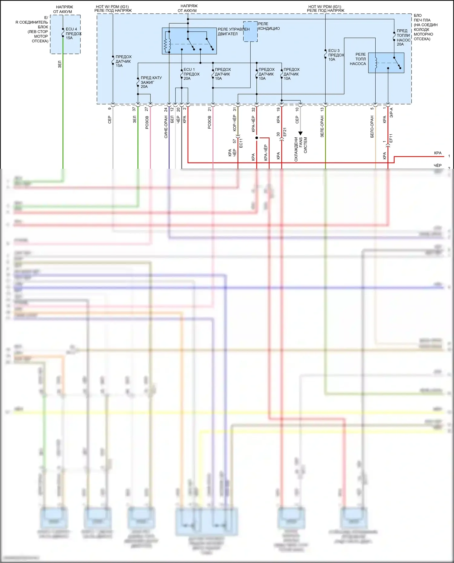 Santa Fe Hyundai IV (2018-2021): Электросхема двигателя 2.4л (5 из 6) 