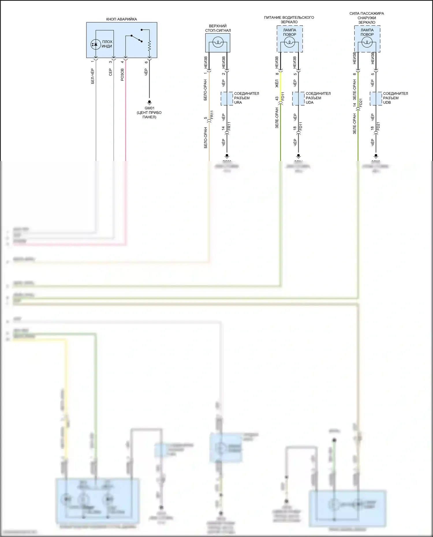 Santa Fe Hyundai IV (2018-2021): Электросхема фар и фонарей (4 из 4) 