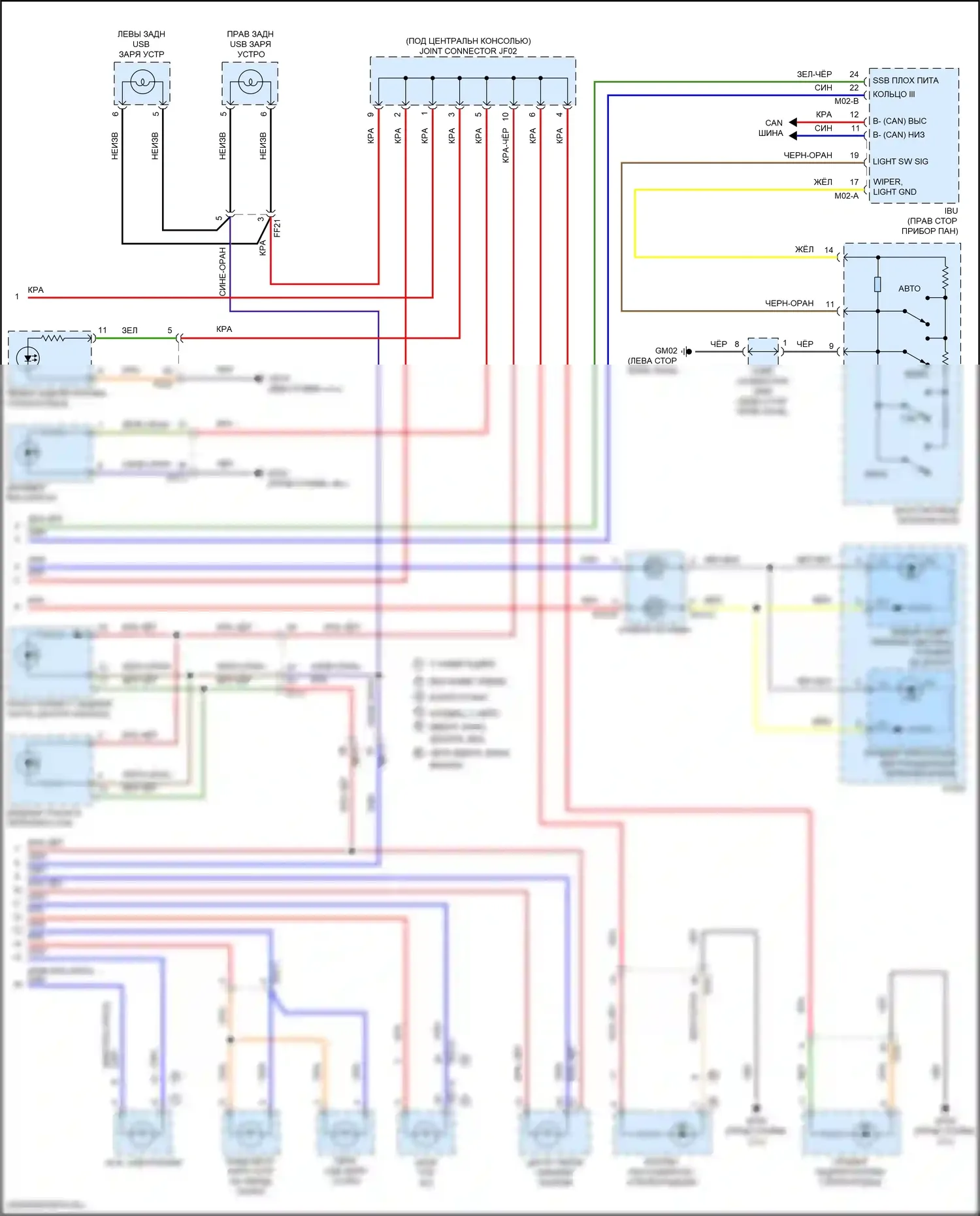 Santa Fe Hyundai IV (2018-2021): Электросхема подсветки приборной панели (3 из 3) 