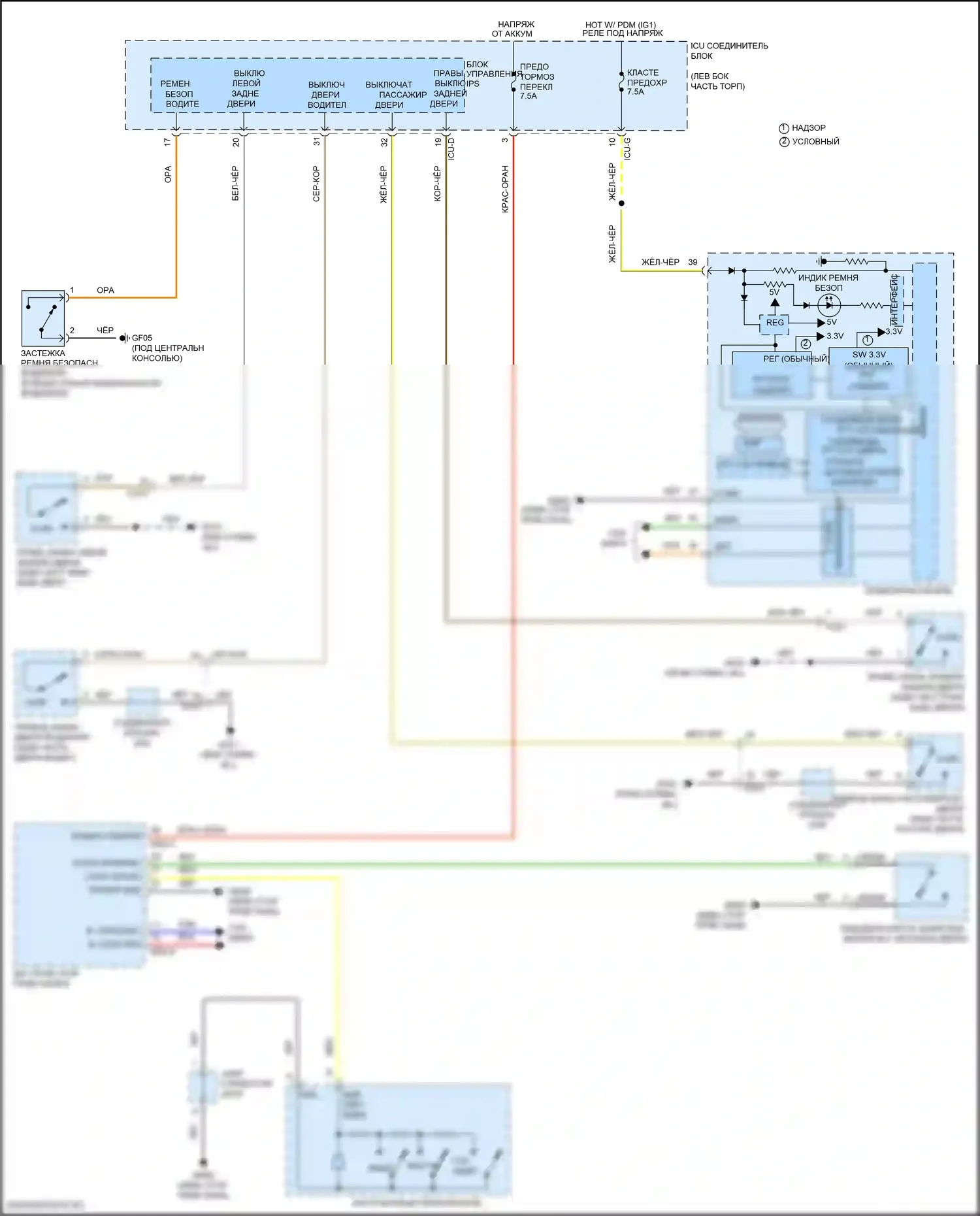 Santa Fe Hyundai IV (2018-2021): Электросхема утора 