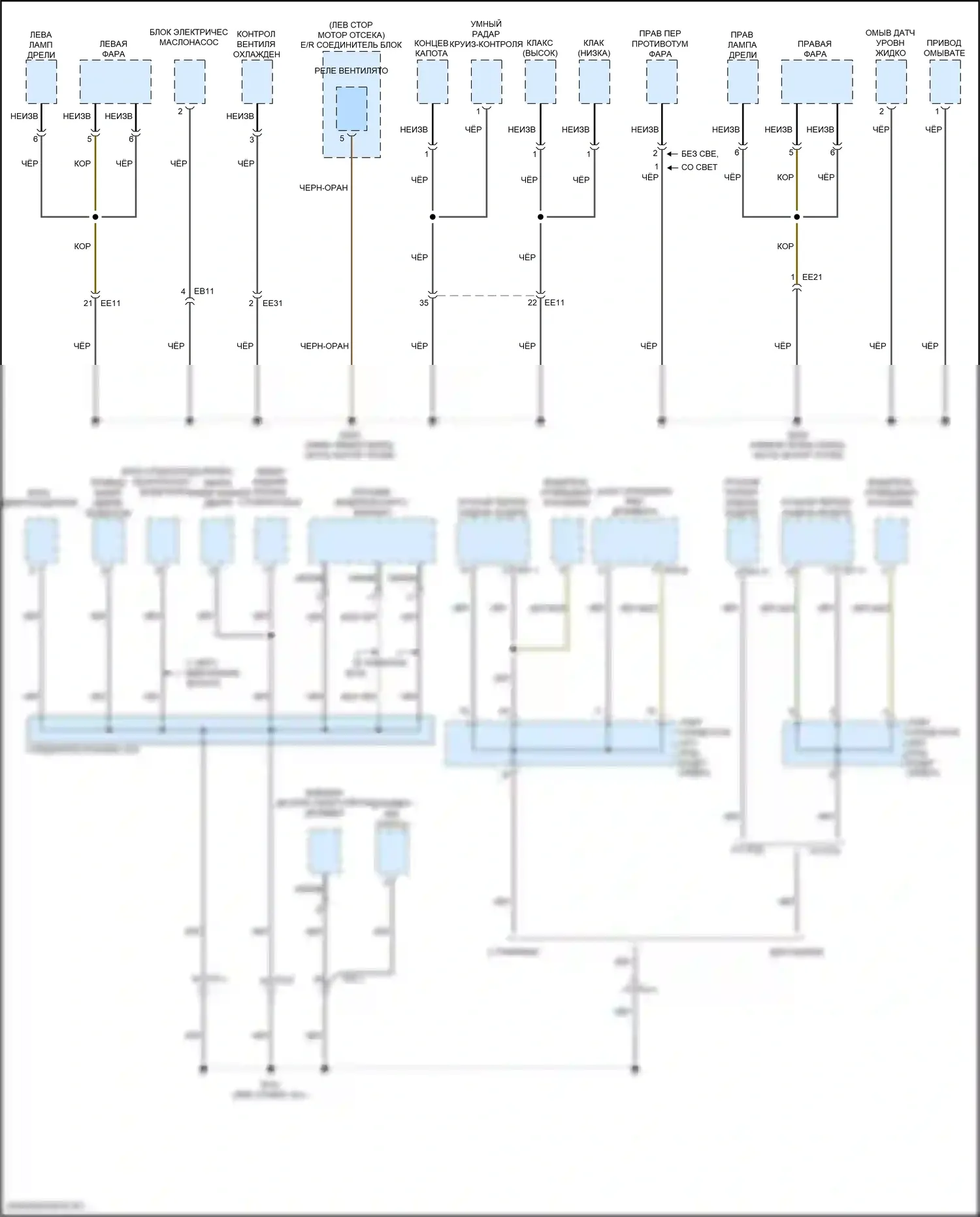 Santa Fe Hyundai IV (2018-2021): Электросхема точек подключения масс (3 из 5) 
