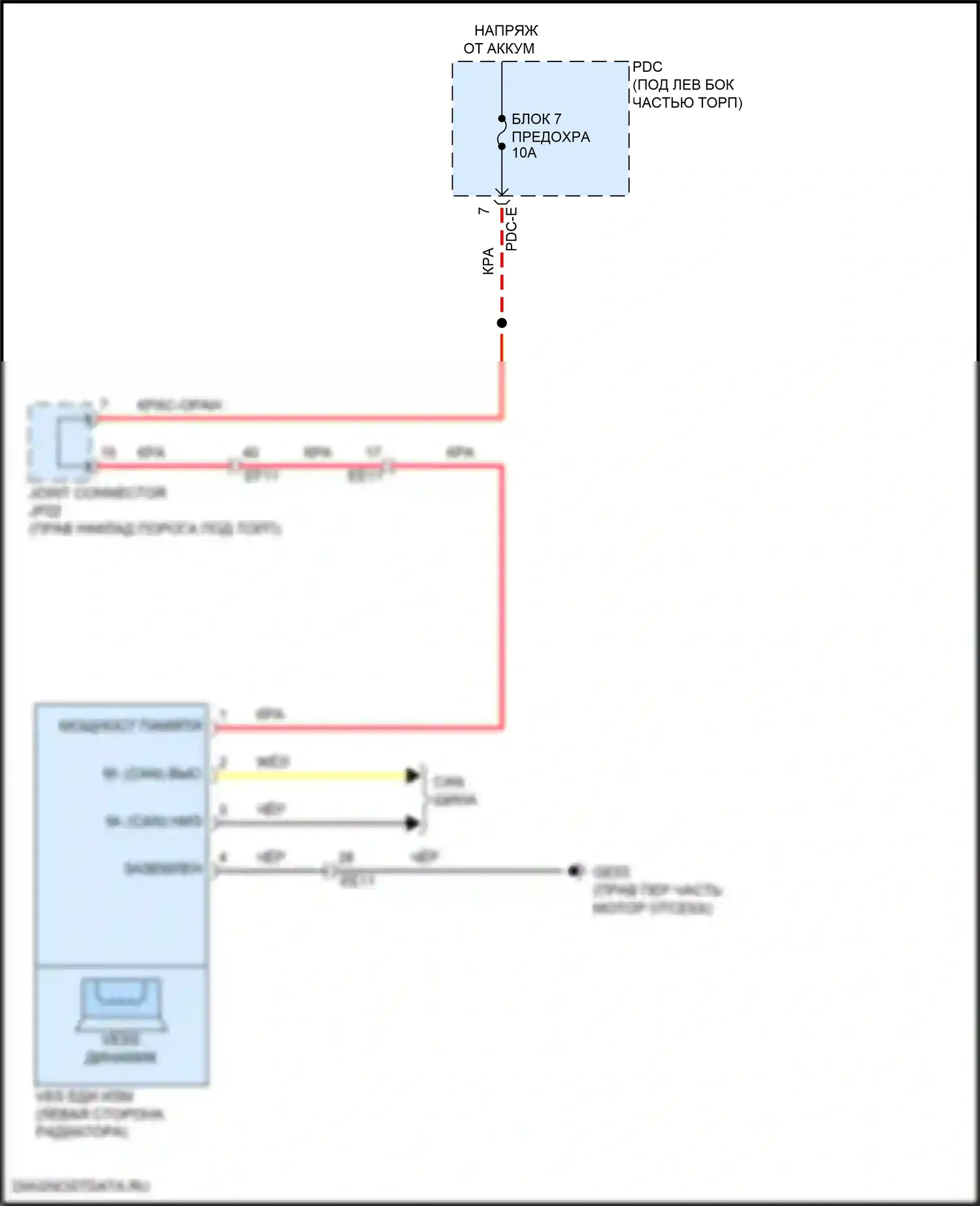 Santa Fe Hyundai V (2023-2024): Электросхема системы звука виртуального двигателя 