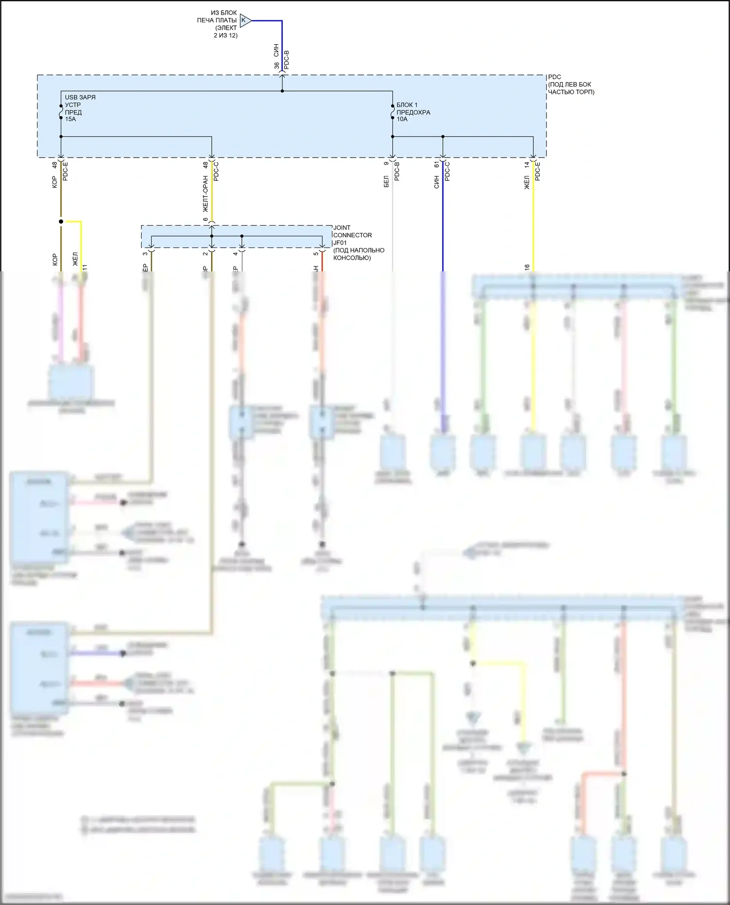 Santa Fe Hyundai V (2023-2024): Электросхема блока предохранителей реле, гибридного (9 из 12) 
