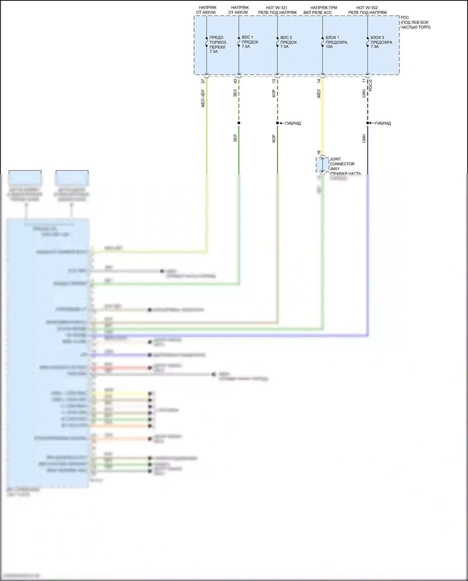 Santa Fe Hyundai V (2023-2024): Электросхема блока встроенного управления (1 из 2) 